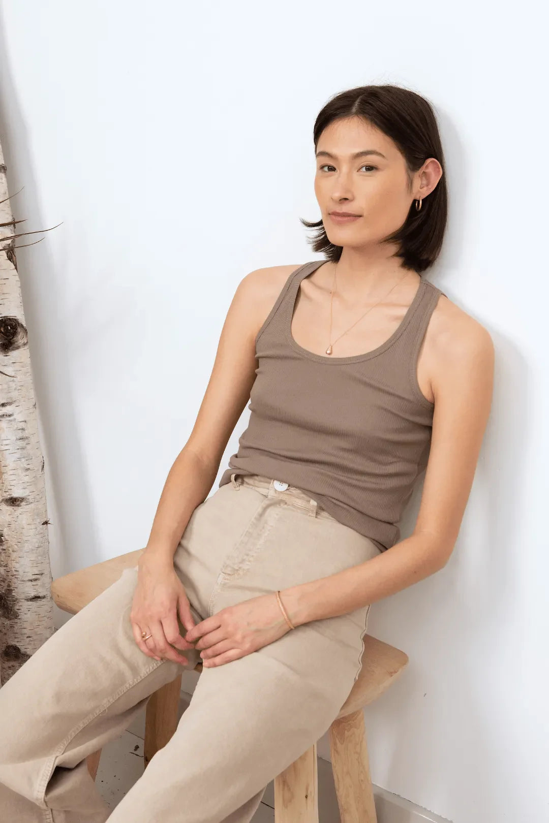 Organic Cotton Scoop Neck Tank Top