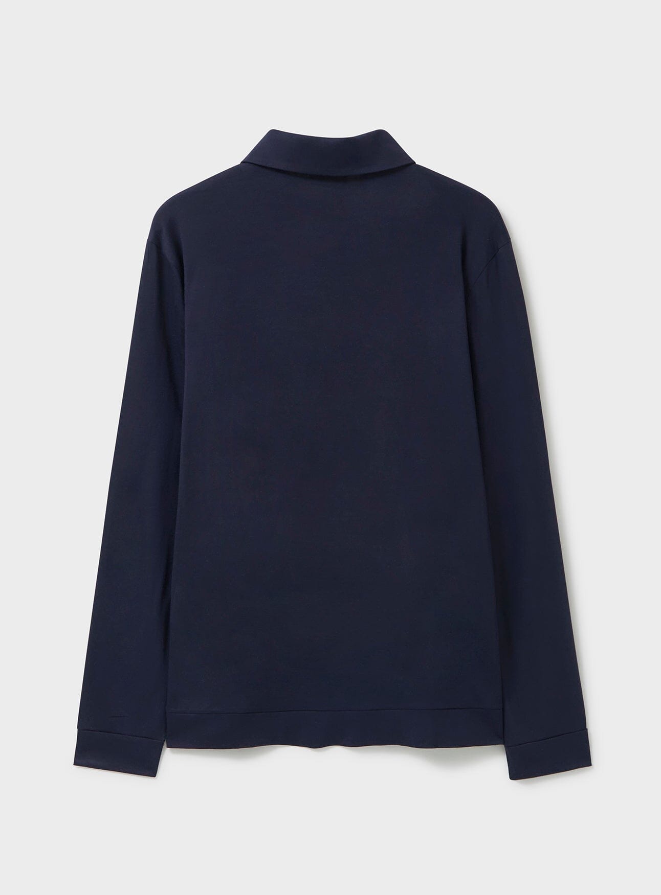 ZQ Merino Wool Jersey Navy Long Sleeve Polo