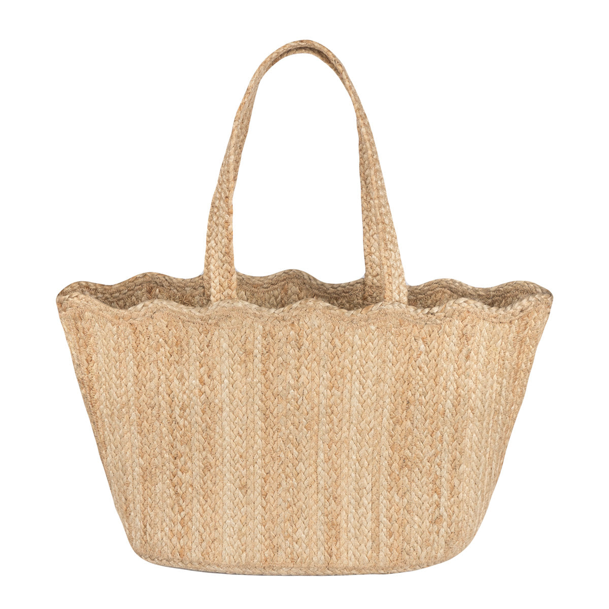 Natural Scallop Tote Large