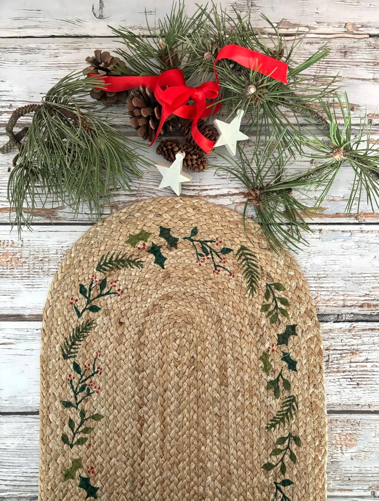 Natural Christmas Jute Coasters