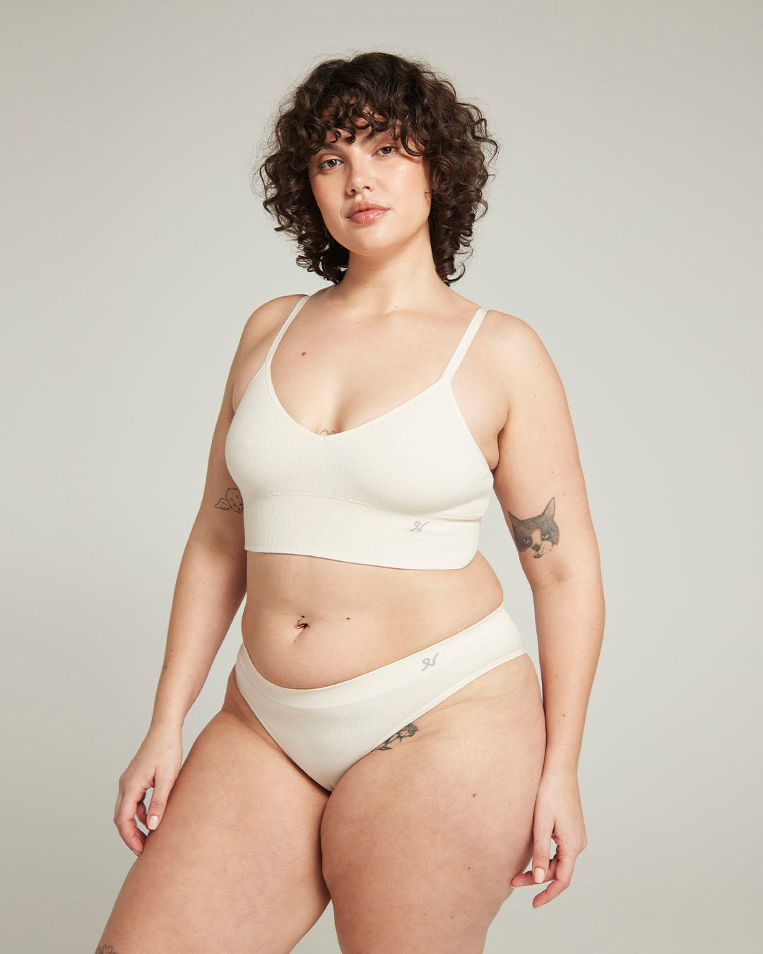 The TENCEL™ Seamless Bralette - White Sand