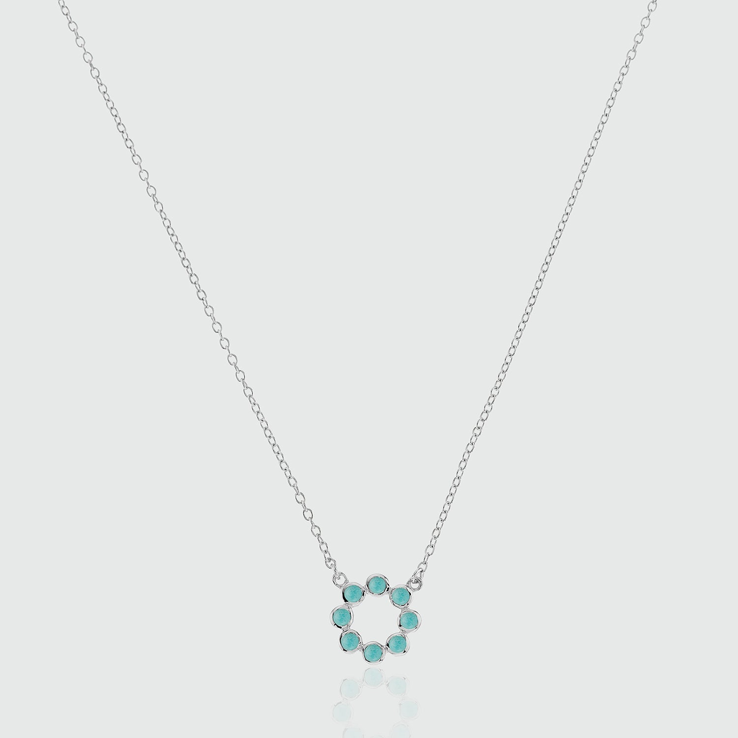 Ortigia Mini Amazonite and Sterling Silver Necklace
