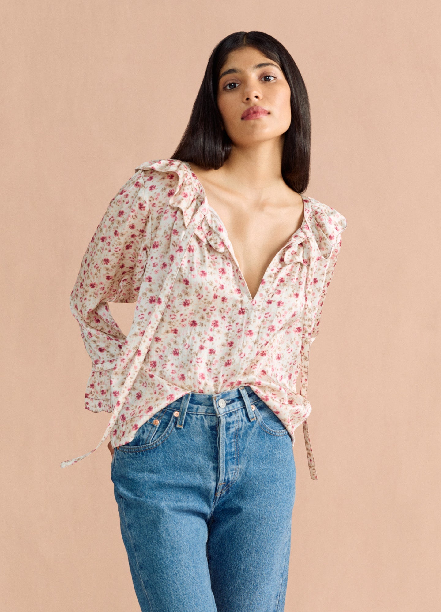 Posey Blouse - Damson Floral