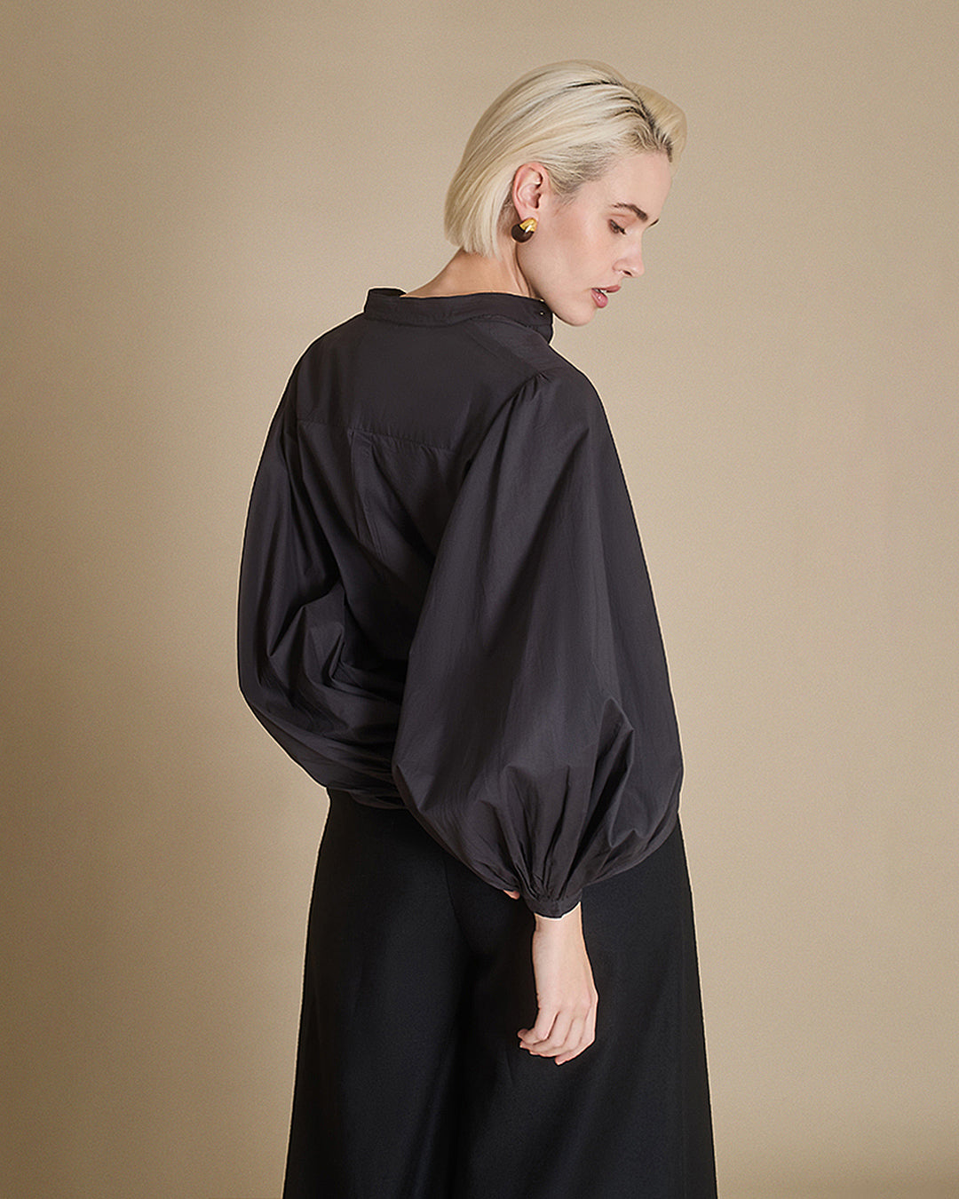 Maia - Caviar Poplin Blouse