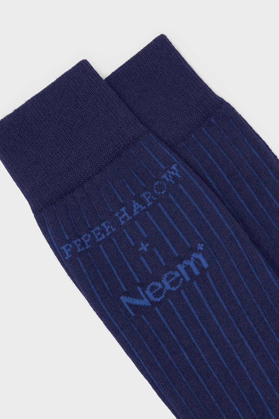 Recycled British Ribbed Cotton Navy Men's Socks