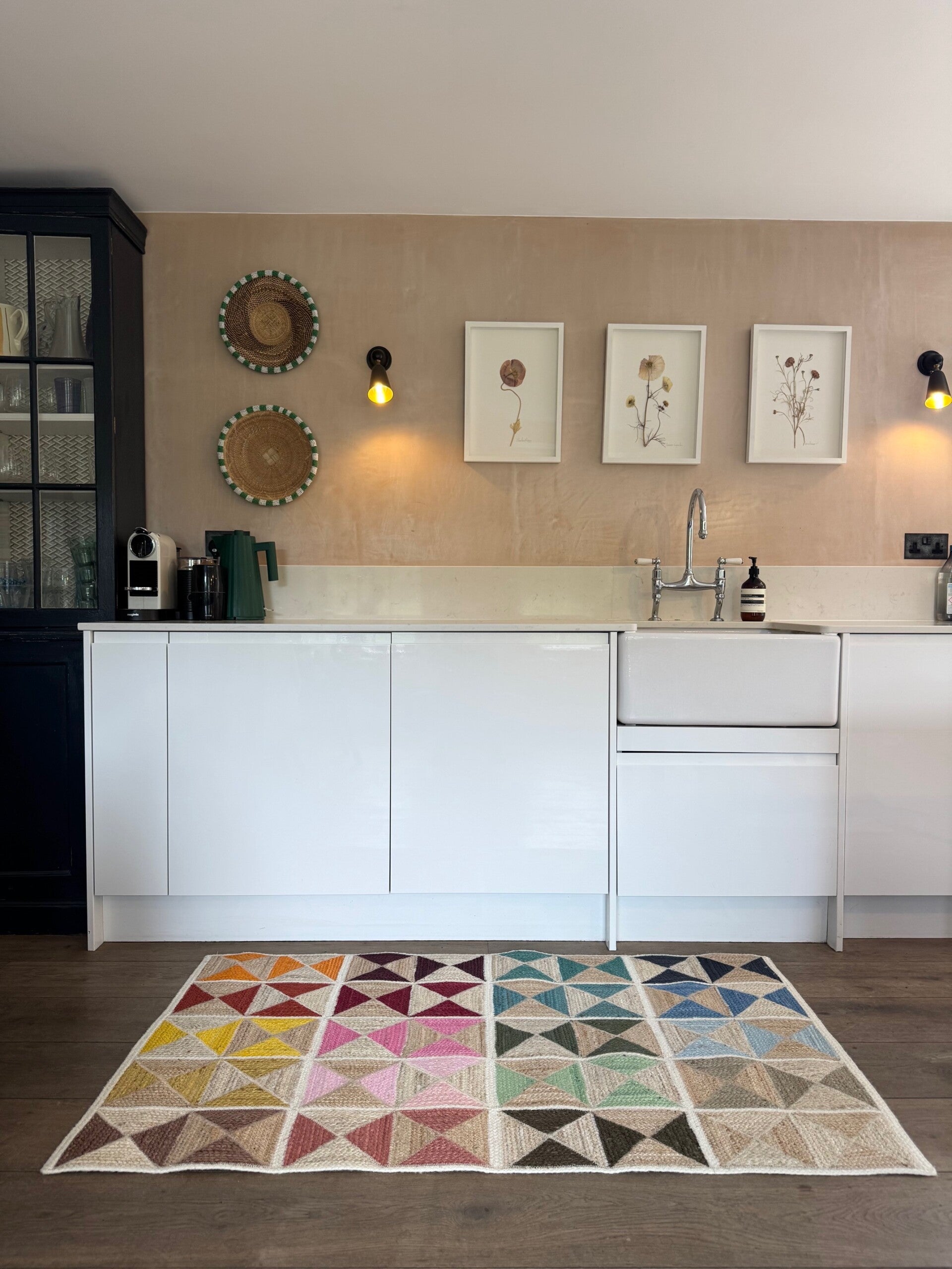 Rainbow Harlequin Jute Rug