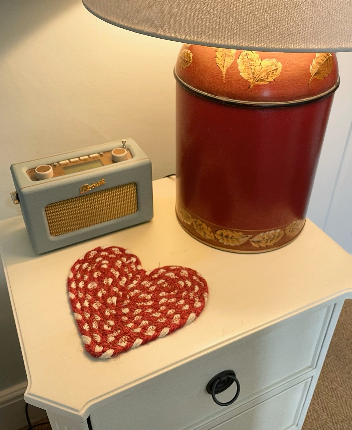 Red/White Heart Coaster