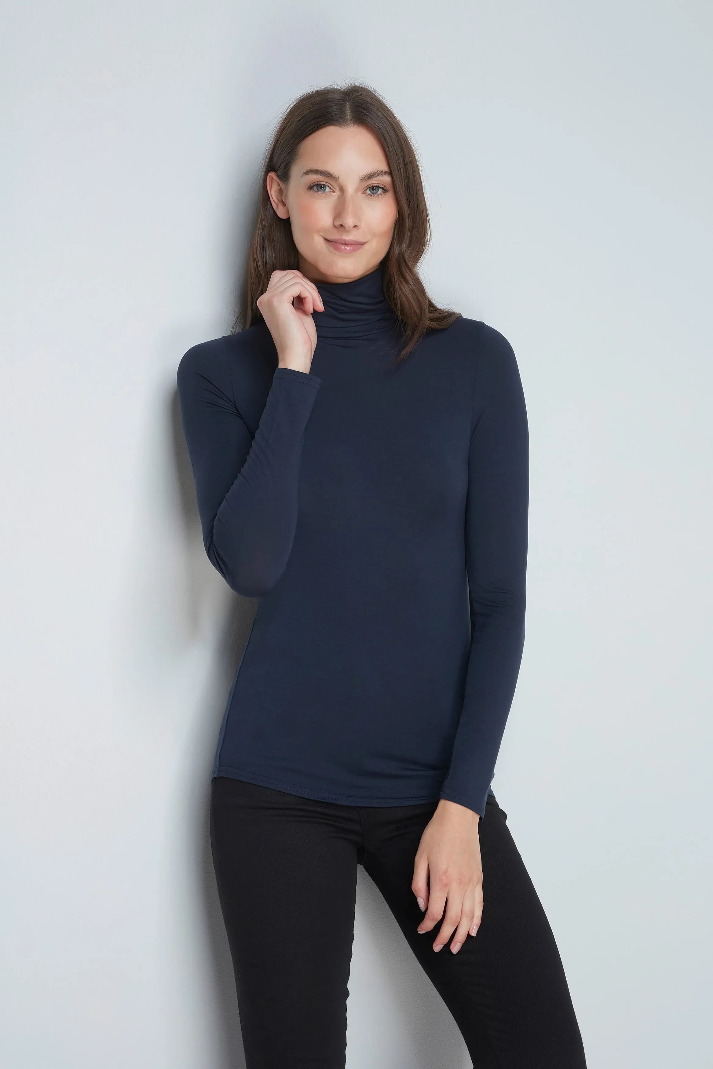 Roll Neck Micro Modal Top