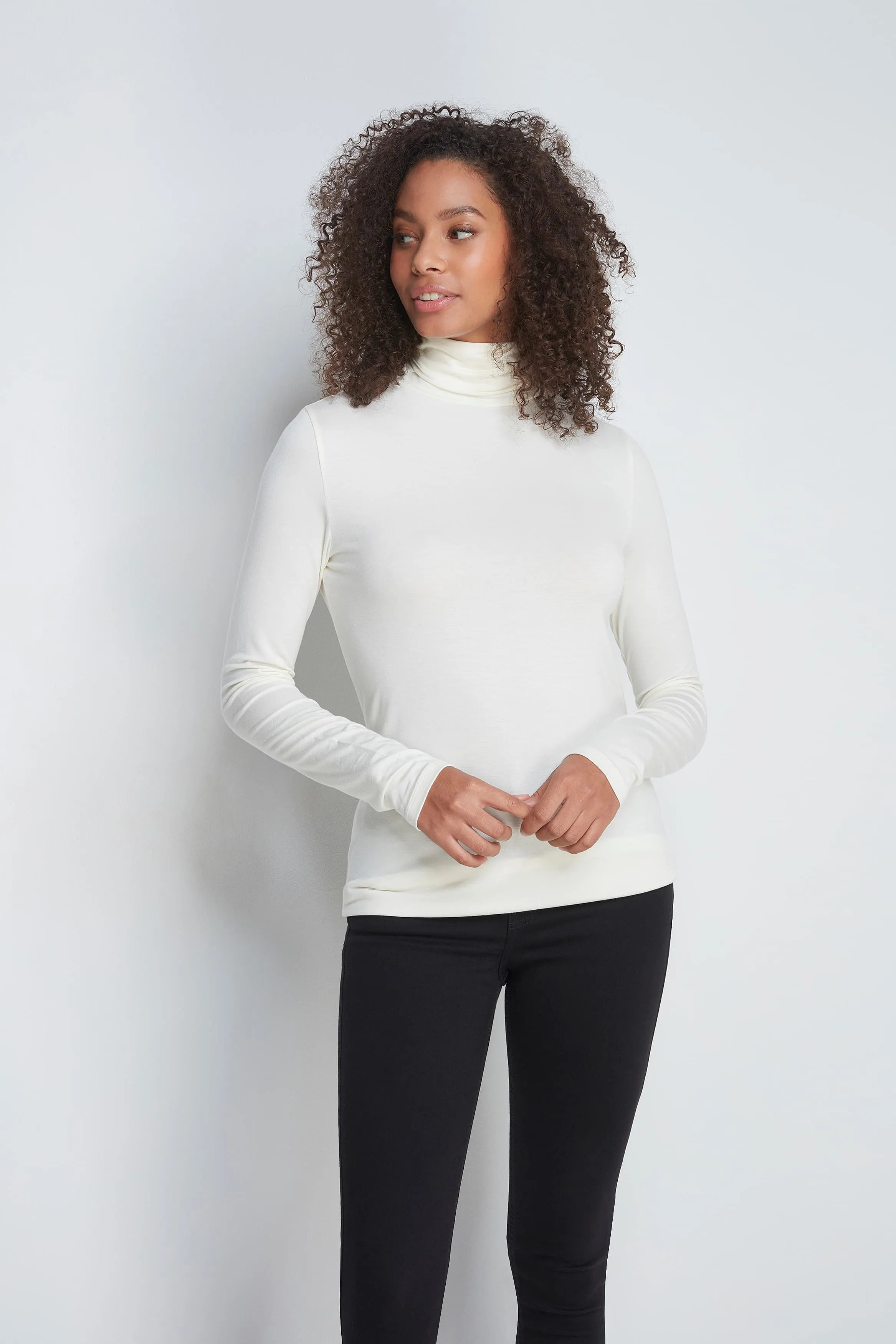 Roll Neck Micro Modal Top