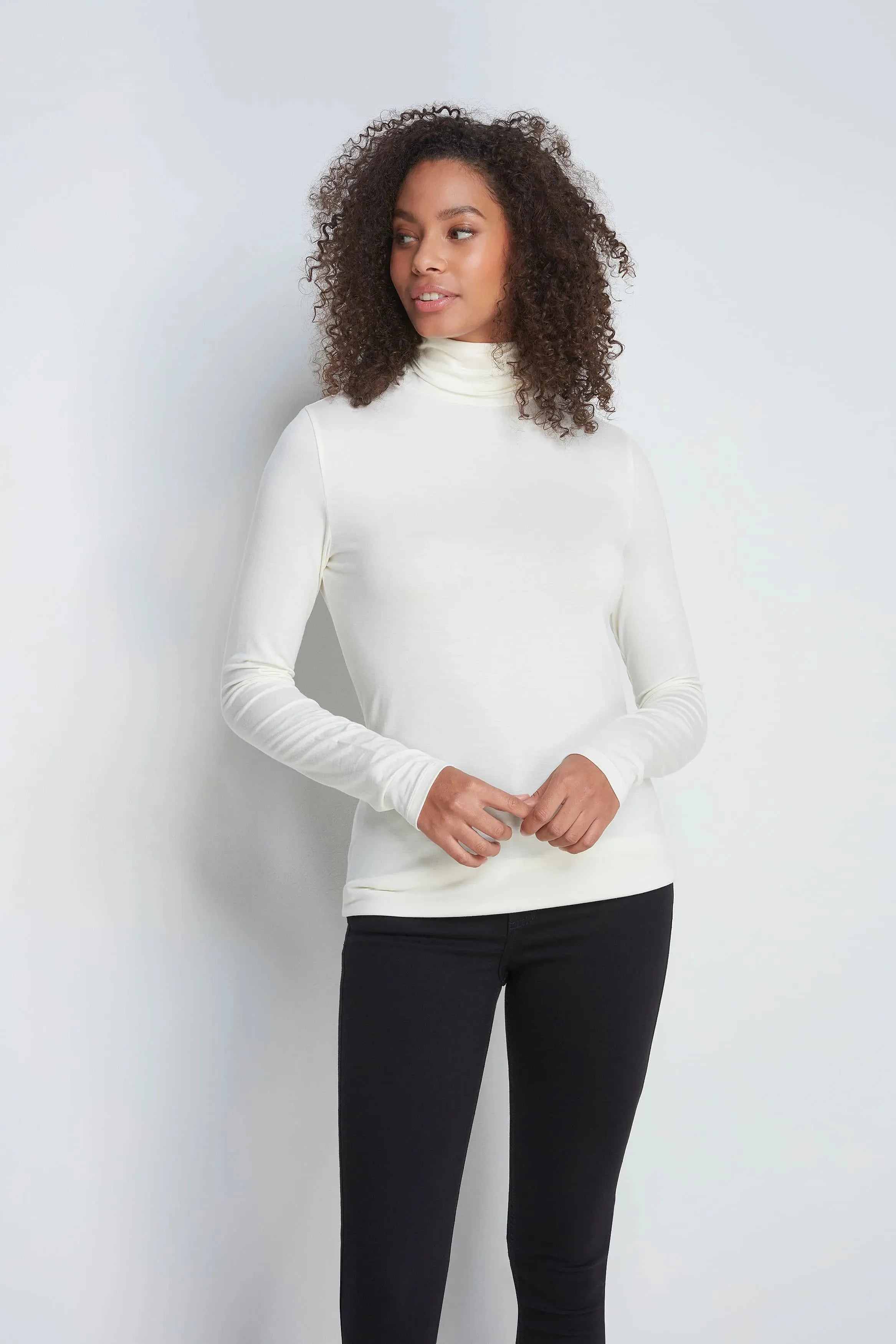 Roll Neck Micro Modal Top