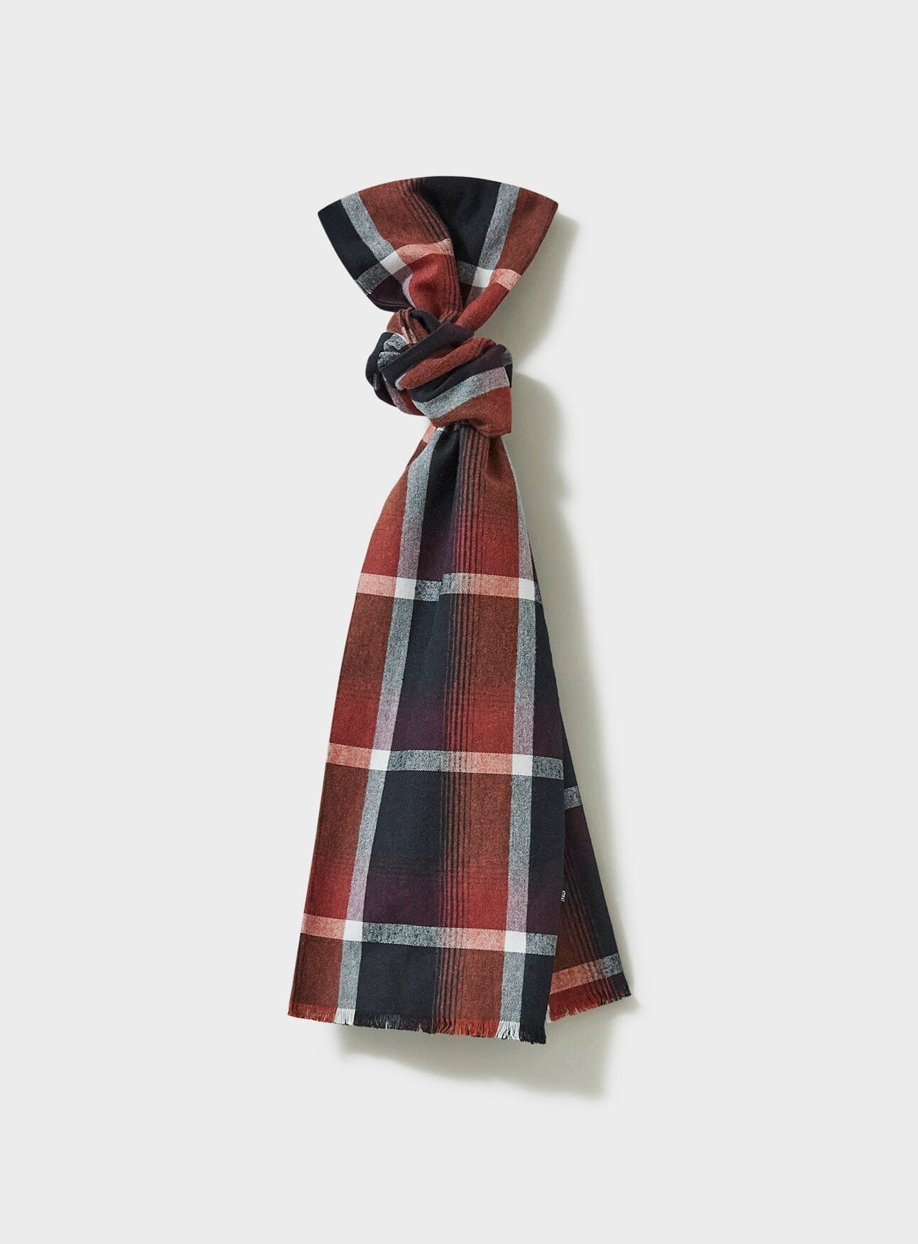 Recycled Italian Flannel Black/Red Scarf