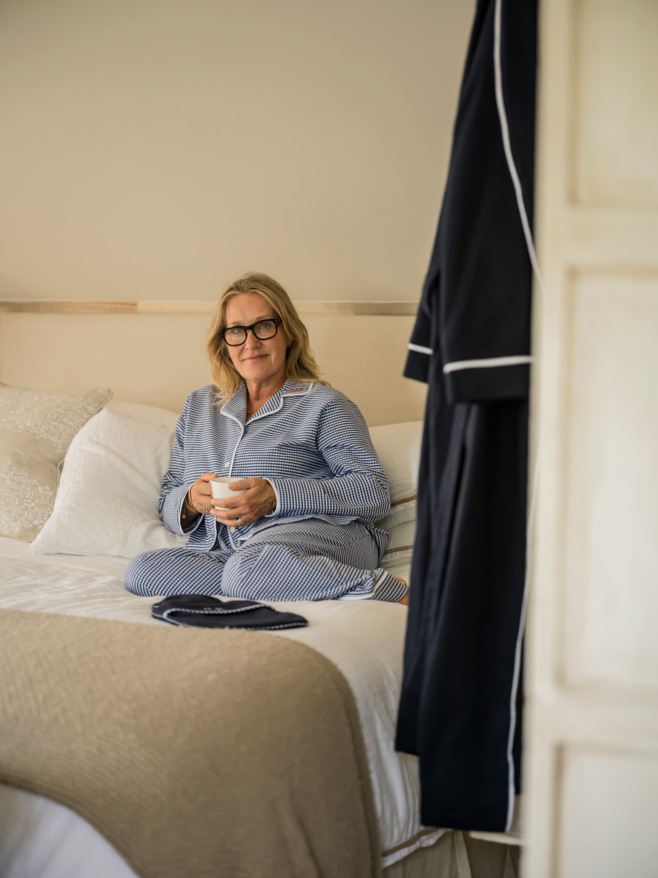 Sian Esther X Osborn Interiors Navy Hot Water Bottle