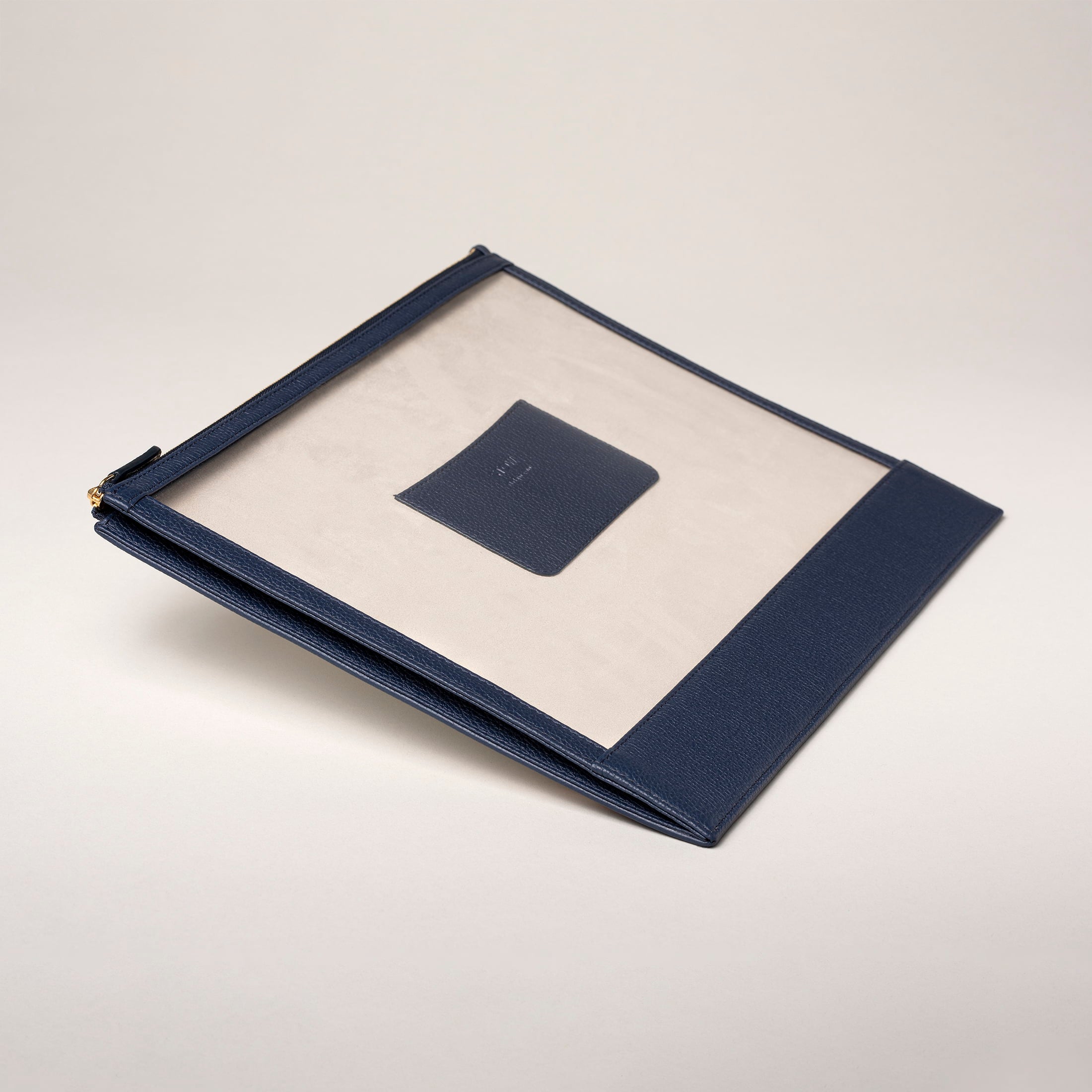Seeview Folio - Navy Pebbled Leather and TPU