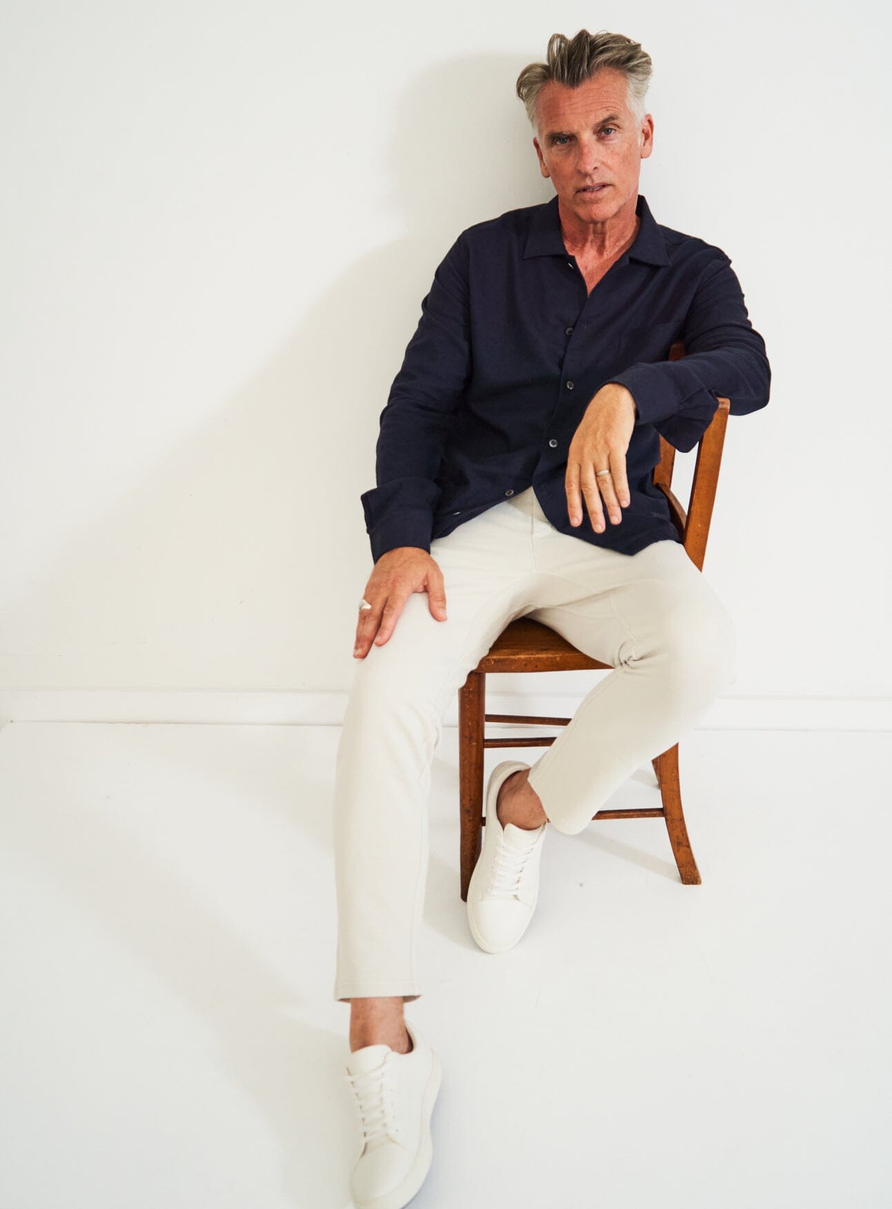 Recycled Italian Flannel Deep Navy Shirt Jacket