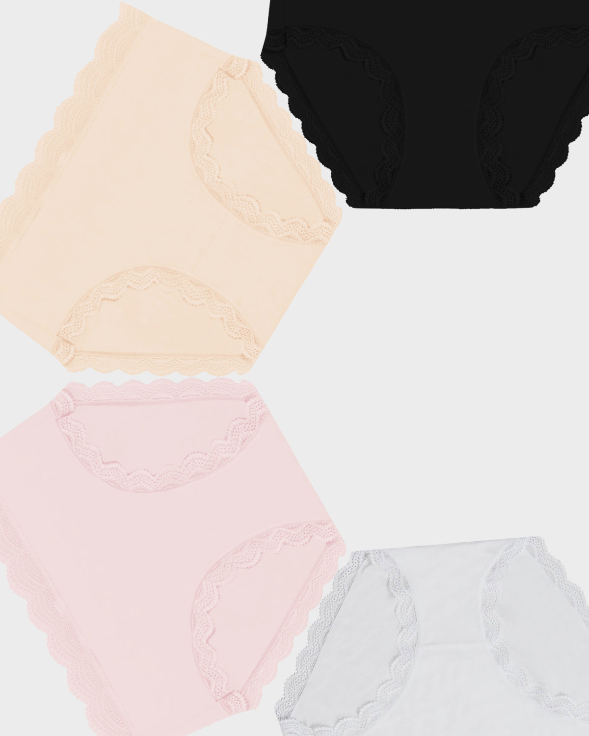 High Rise Knicker Four Pack - Sand Essentials