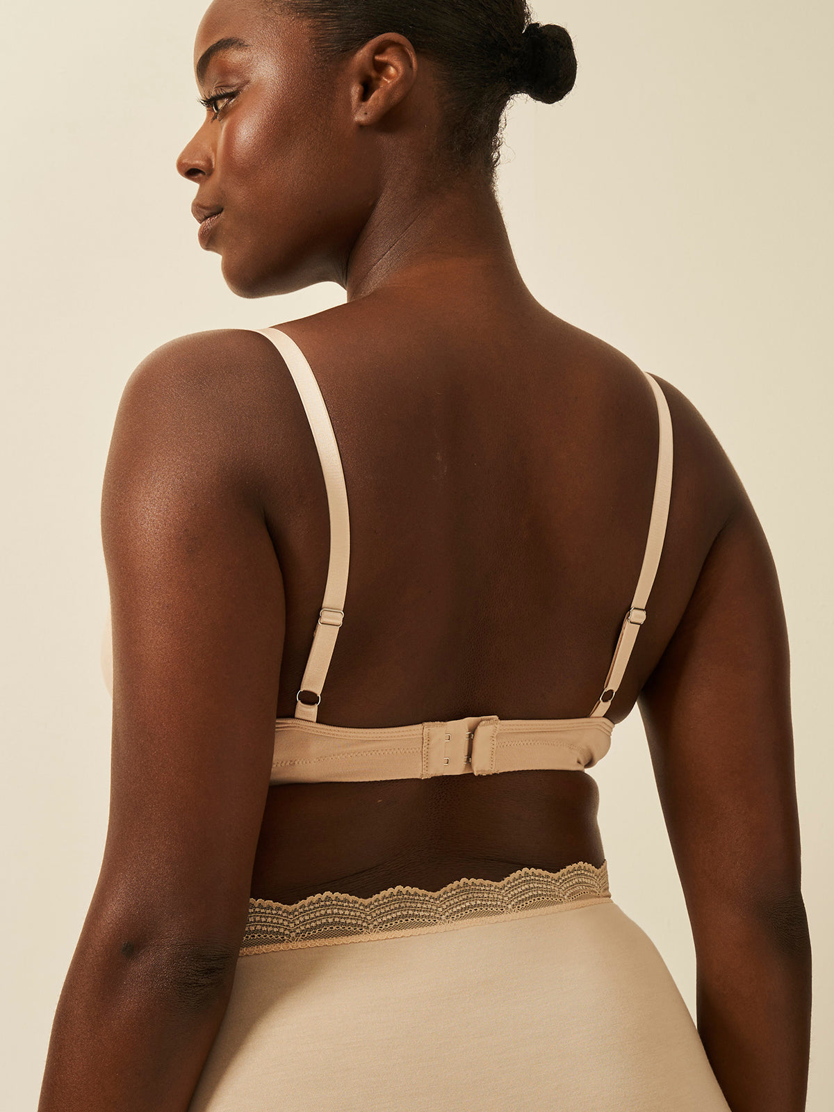 Lace Plunge Bra - Sand