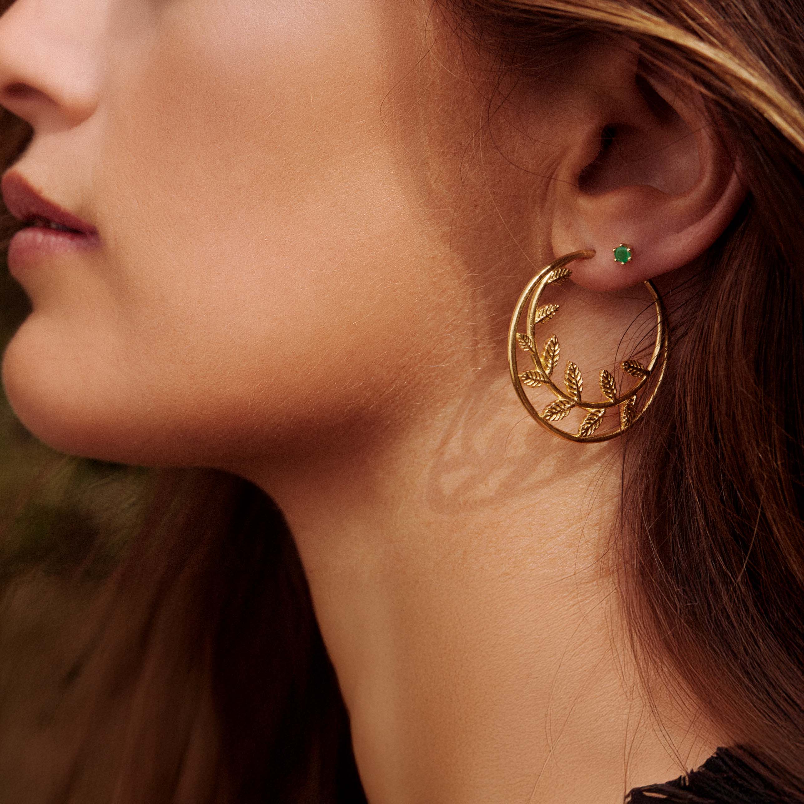 Savannah Rosa Hoop Earrings