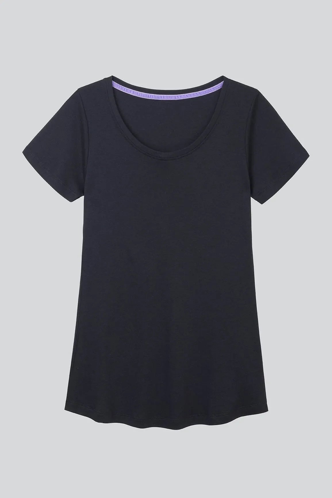 Scoop Neck Cotton Modal Blend T-Shirt