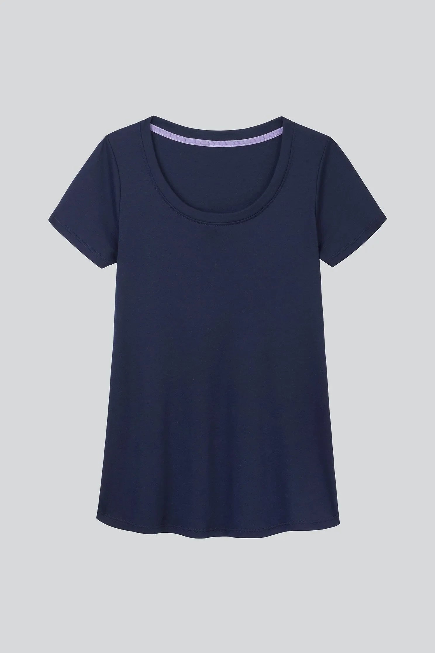 Scoop Neck Cotton Modal Blend T-Shirt