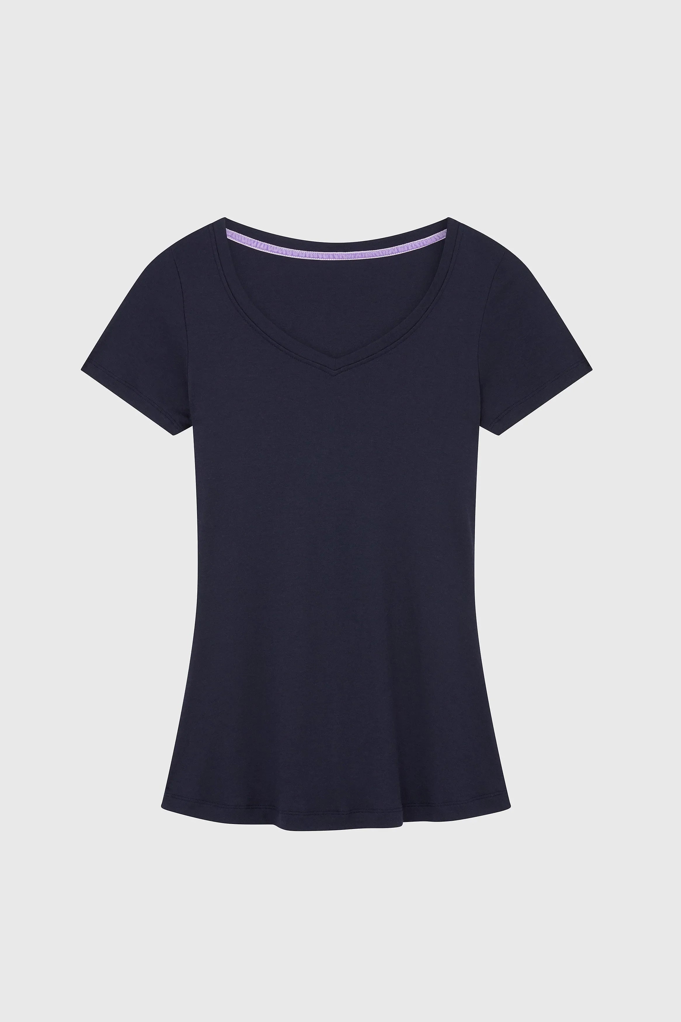 V Neck Cotton Modal Blend T-Shirt
