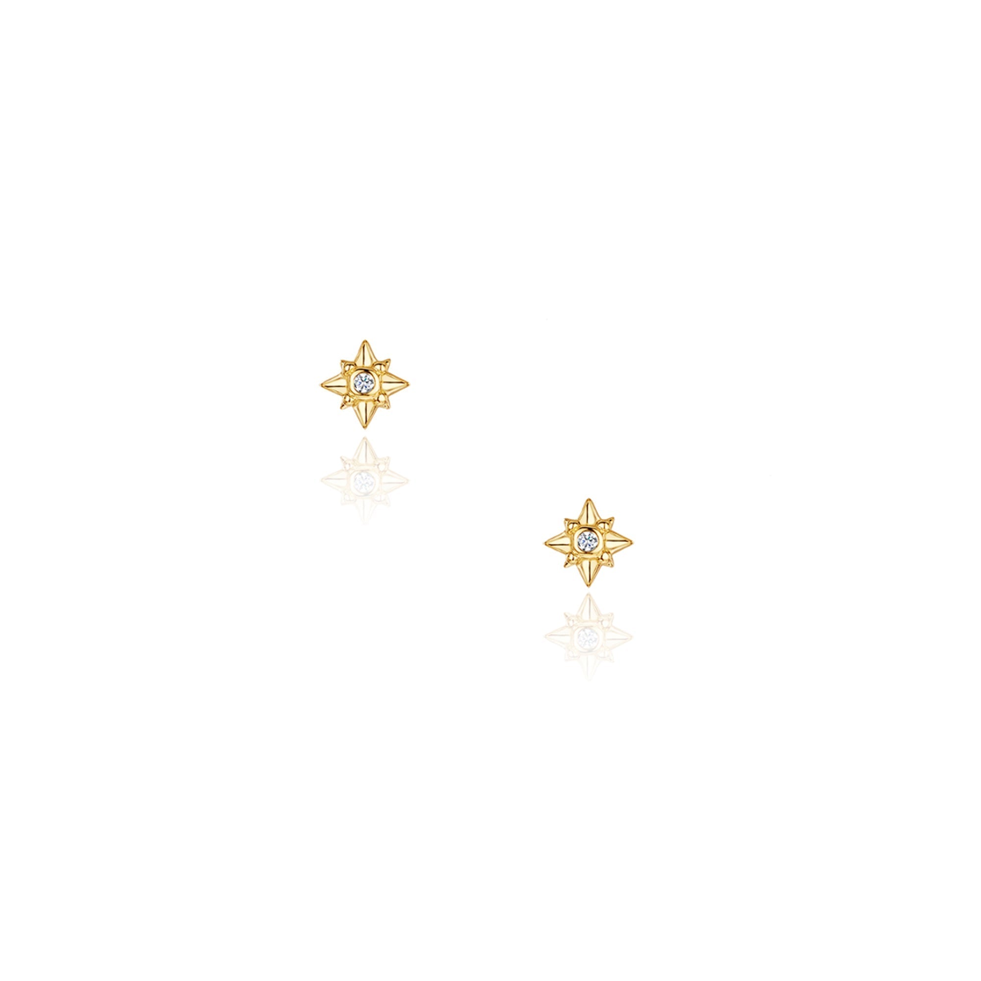 Gold Starry Night Stud Earrings