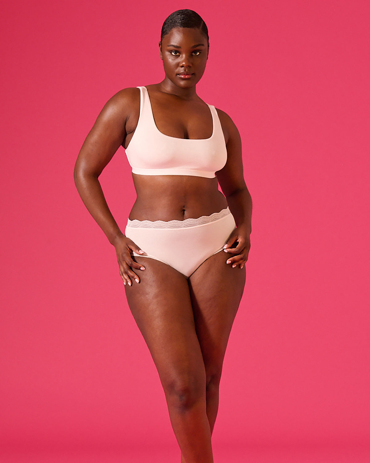 Soft Scoop Bra - Pink-a-boo