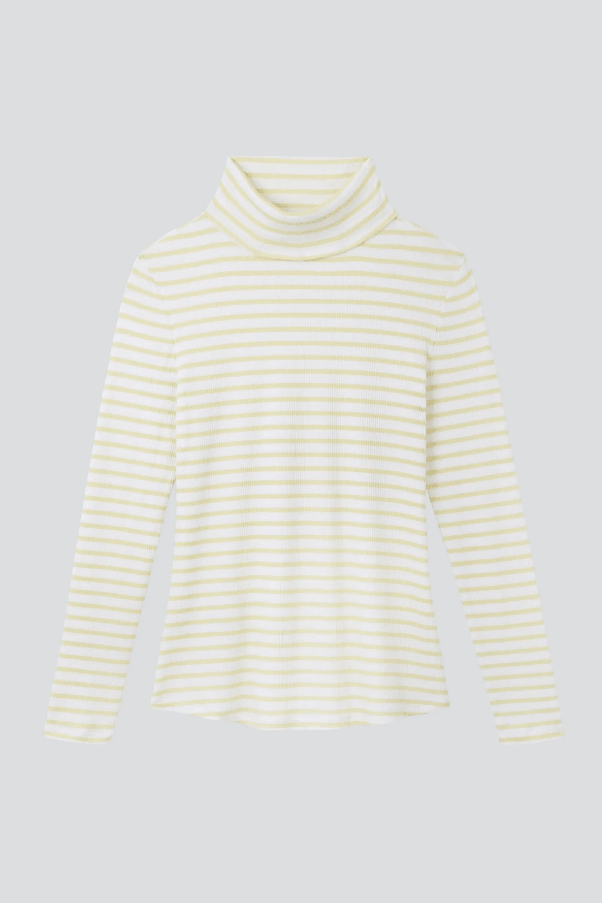 Striped Cotton Roll Neck
