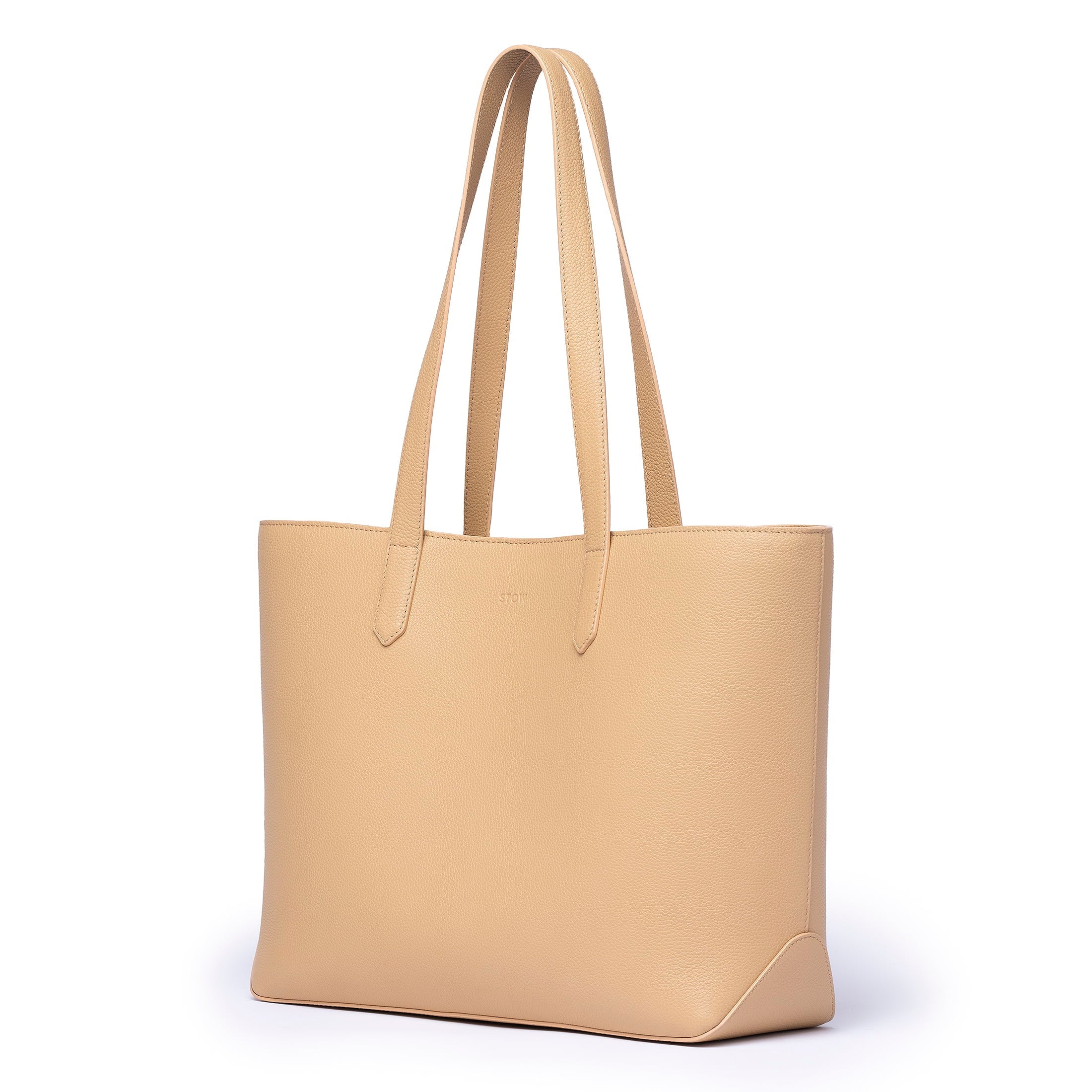 Everyday Tote - Almond Pebbled Leather