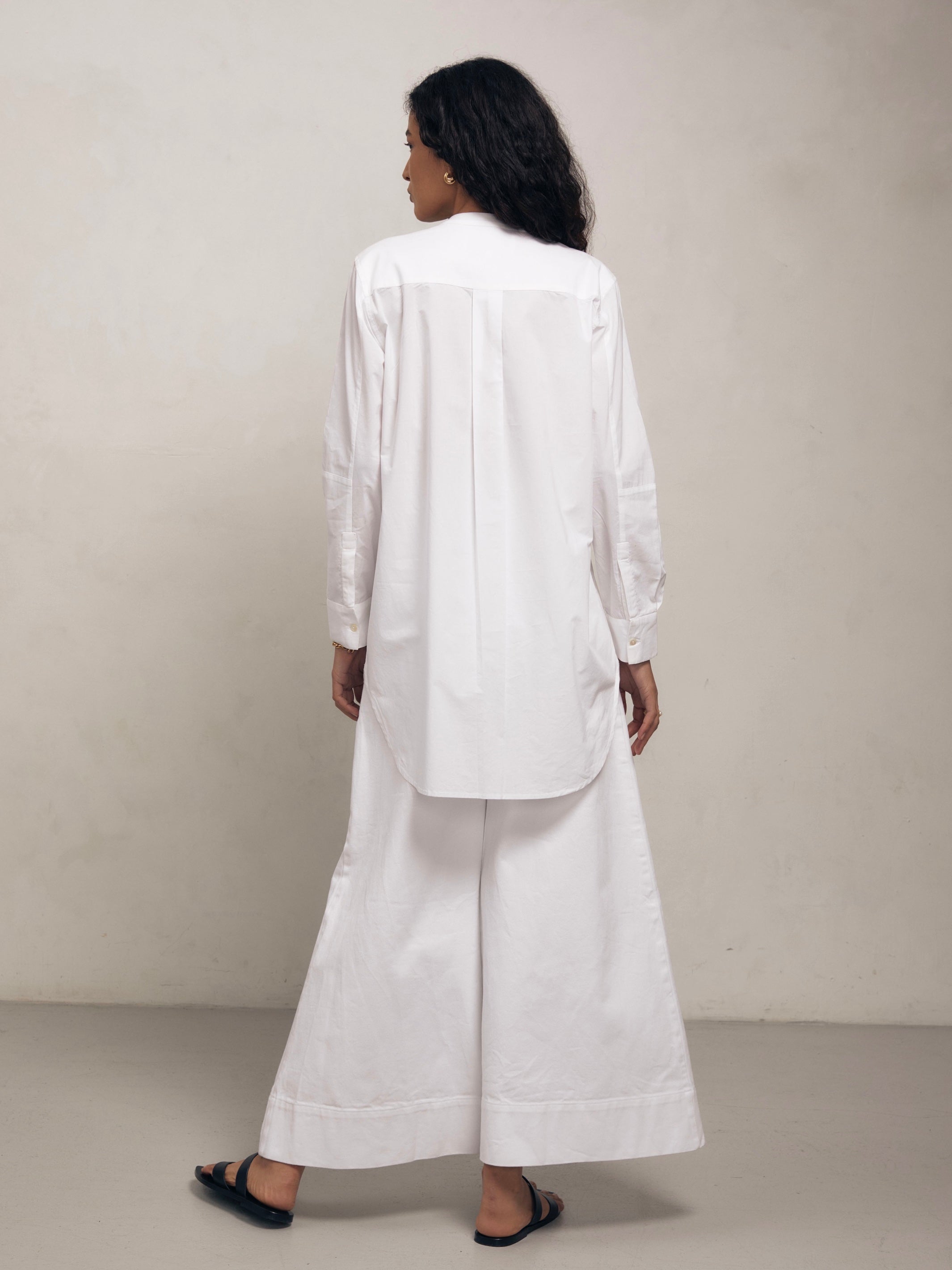 Tuxedo Shirt - White Cotton Poplin