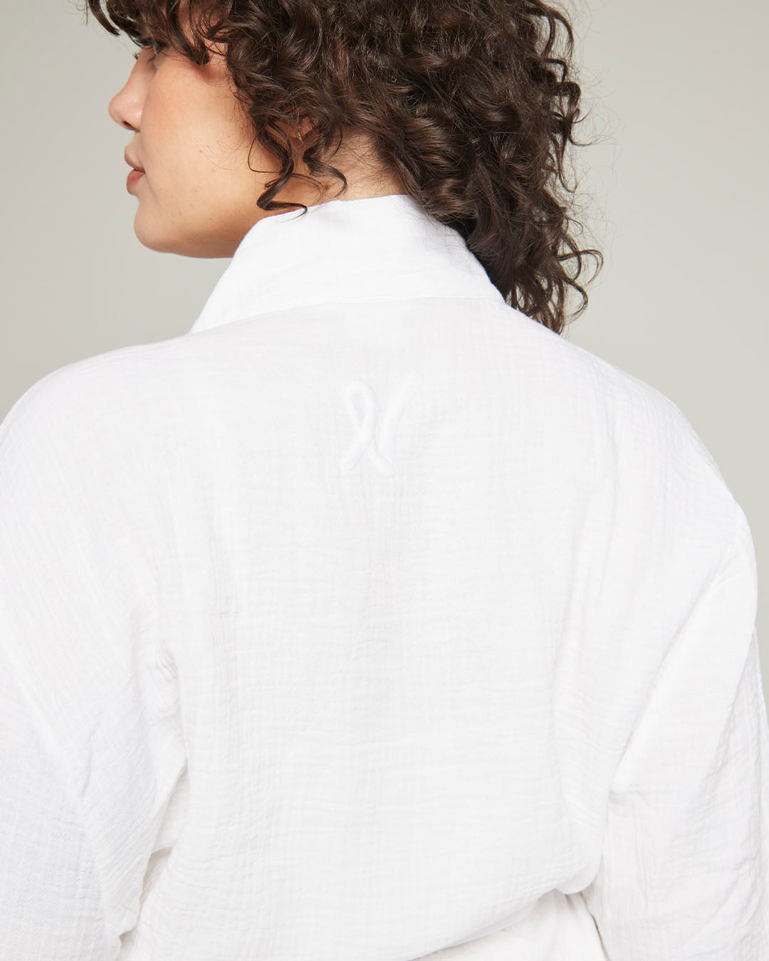 The Classic Belted Robe - Cotton White