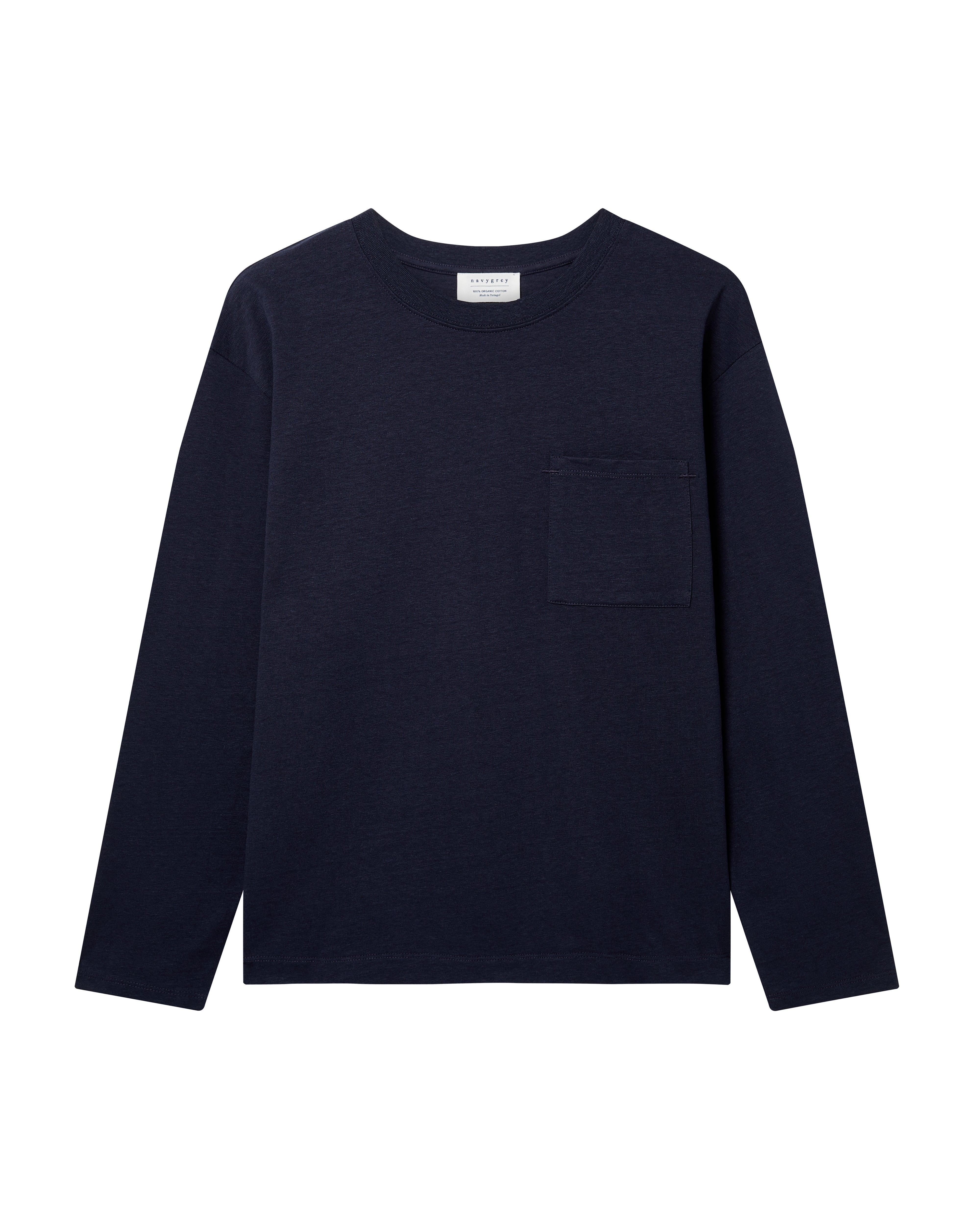 The Structured Slub / The Long Sleeve - Navy