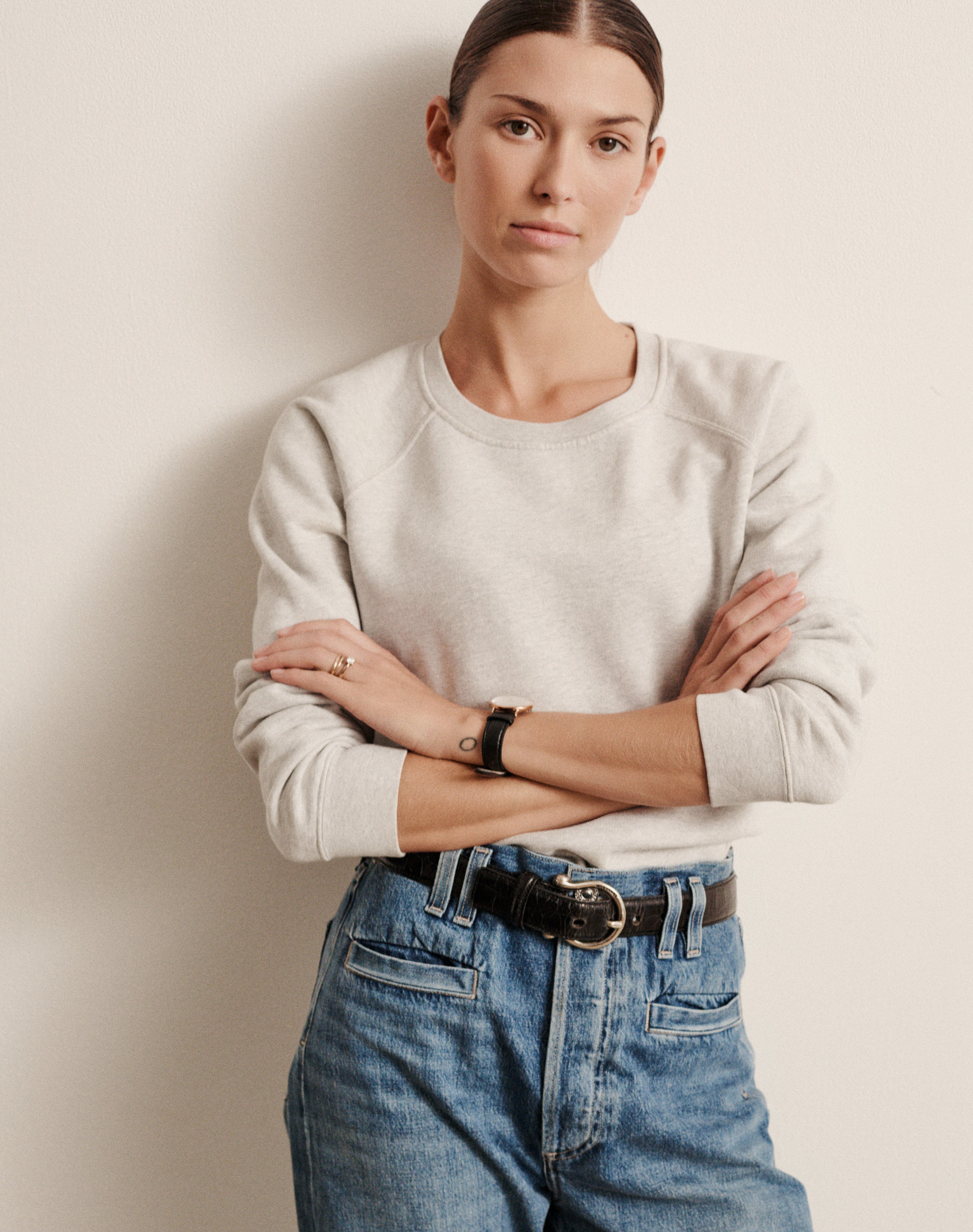 The Vintage-Fit SWEATSHIRT - Ice Grey