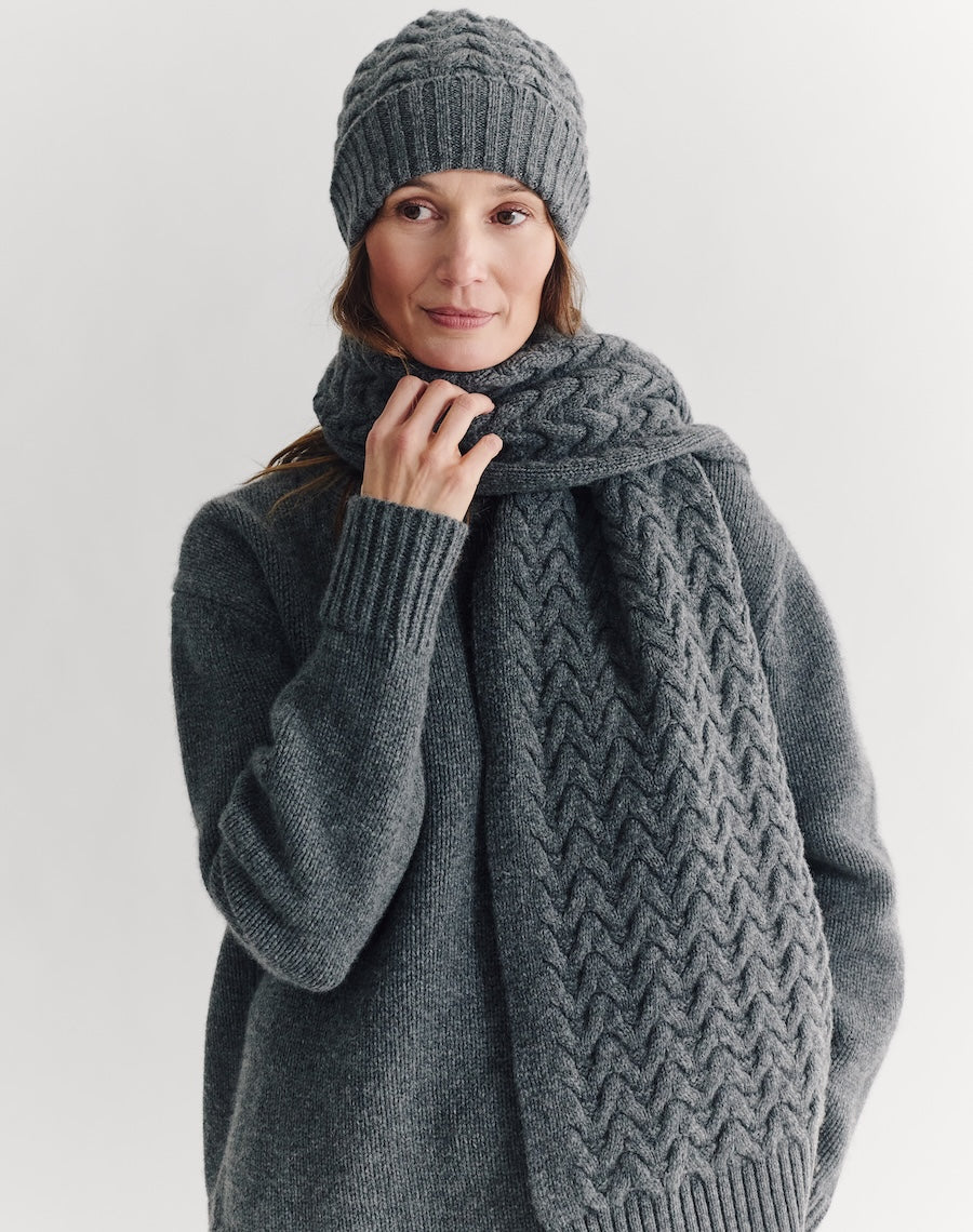 The Border Cable Scarf - Fossil