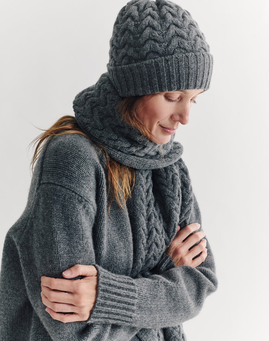 The Border Cable Scarf - Fossil