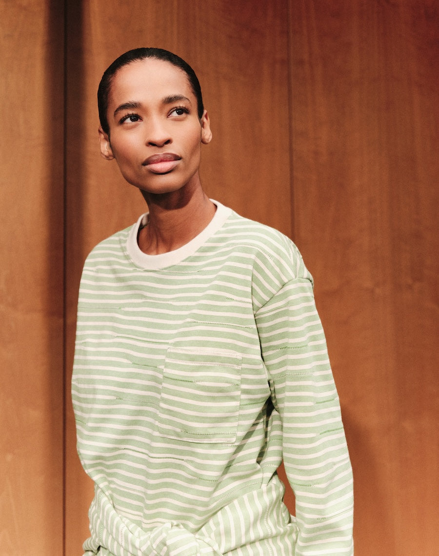 The BRITISH JERSEY 01 - Ecru + Sage