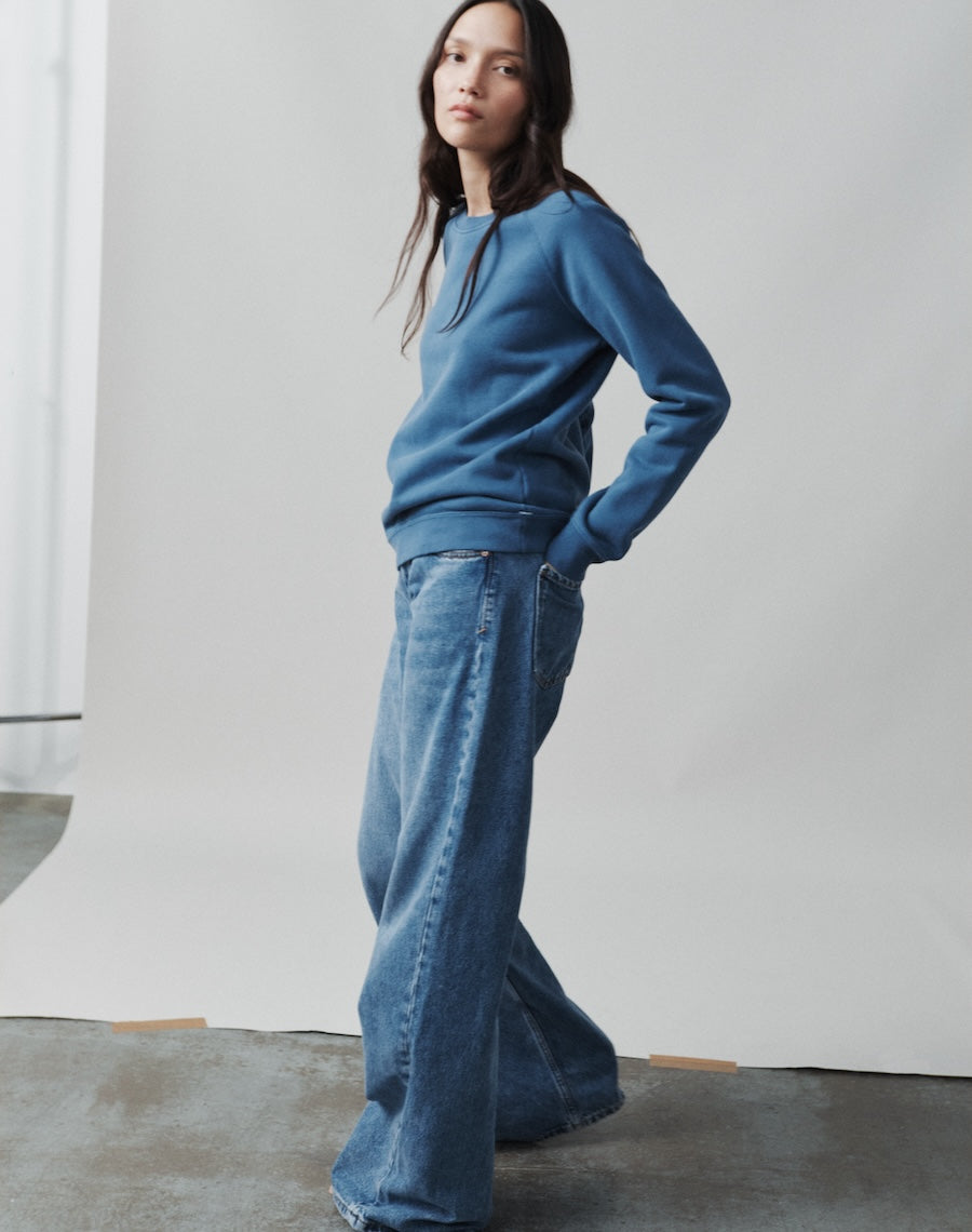 The Vintage-Fit SWEATSHIRT - Ocean Blue