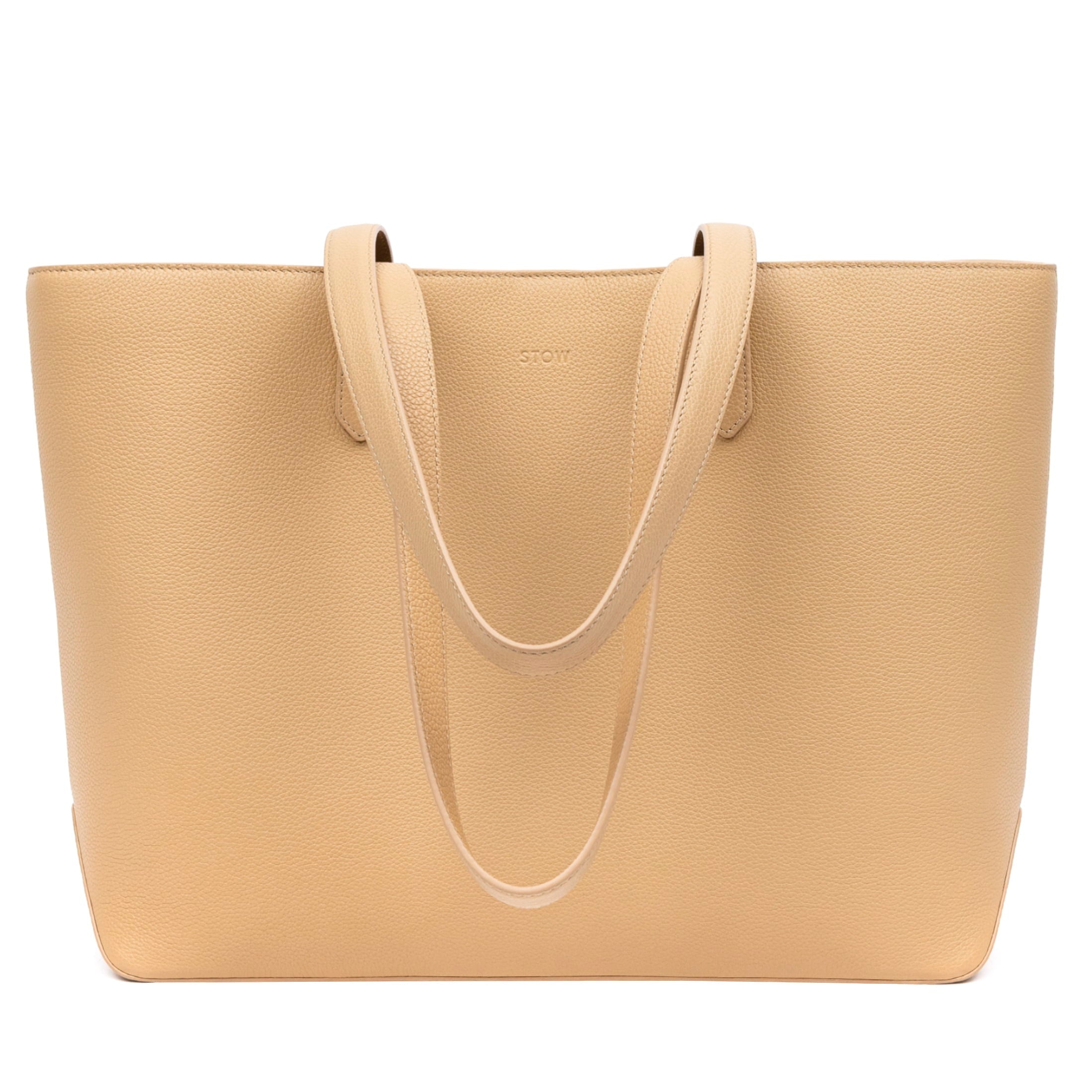 Everyday Tote - Almond Pebbled Leather