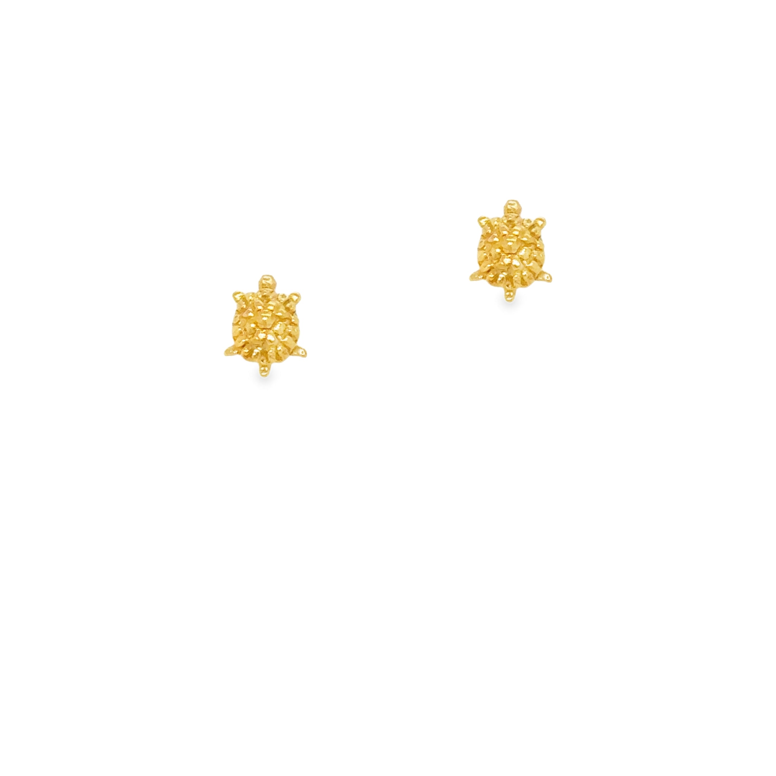 Gold Turtle Stud Earrings