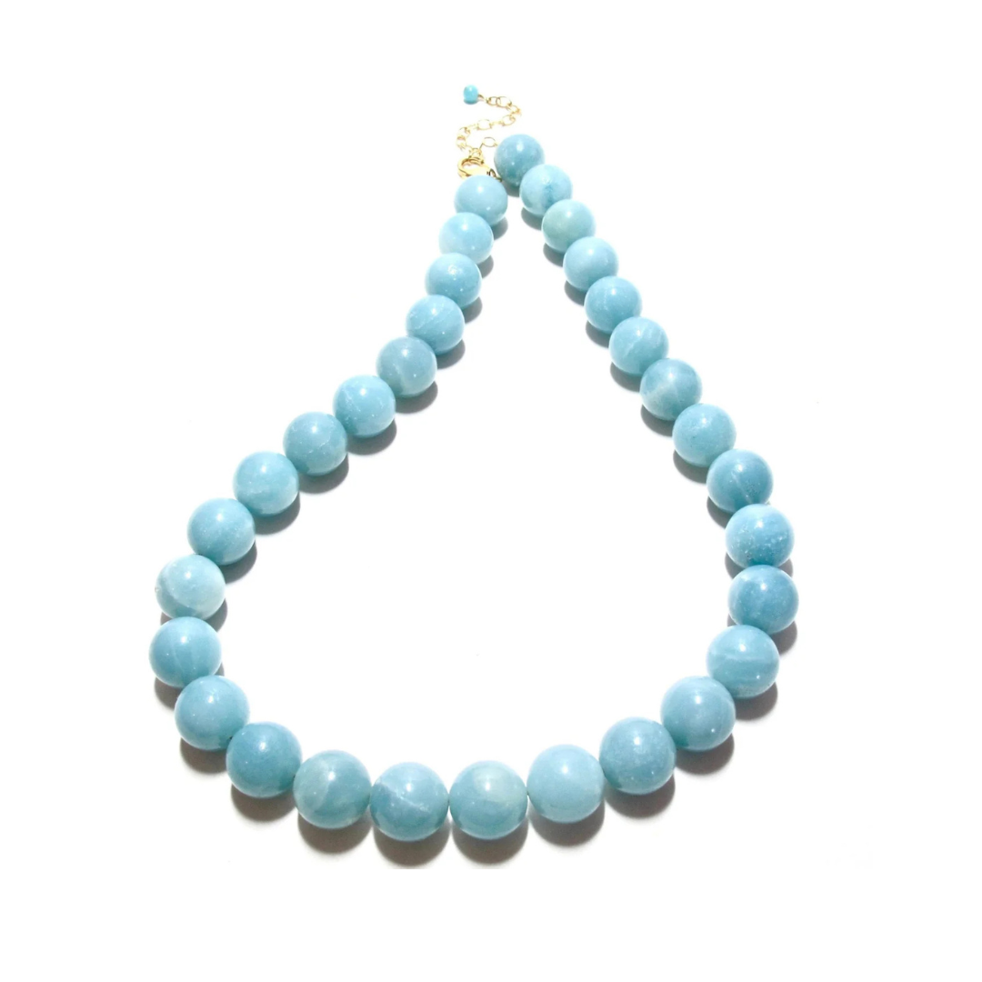 Mega Chunky Amazonite Bubblegum Necklace