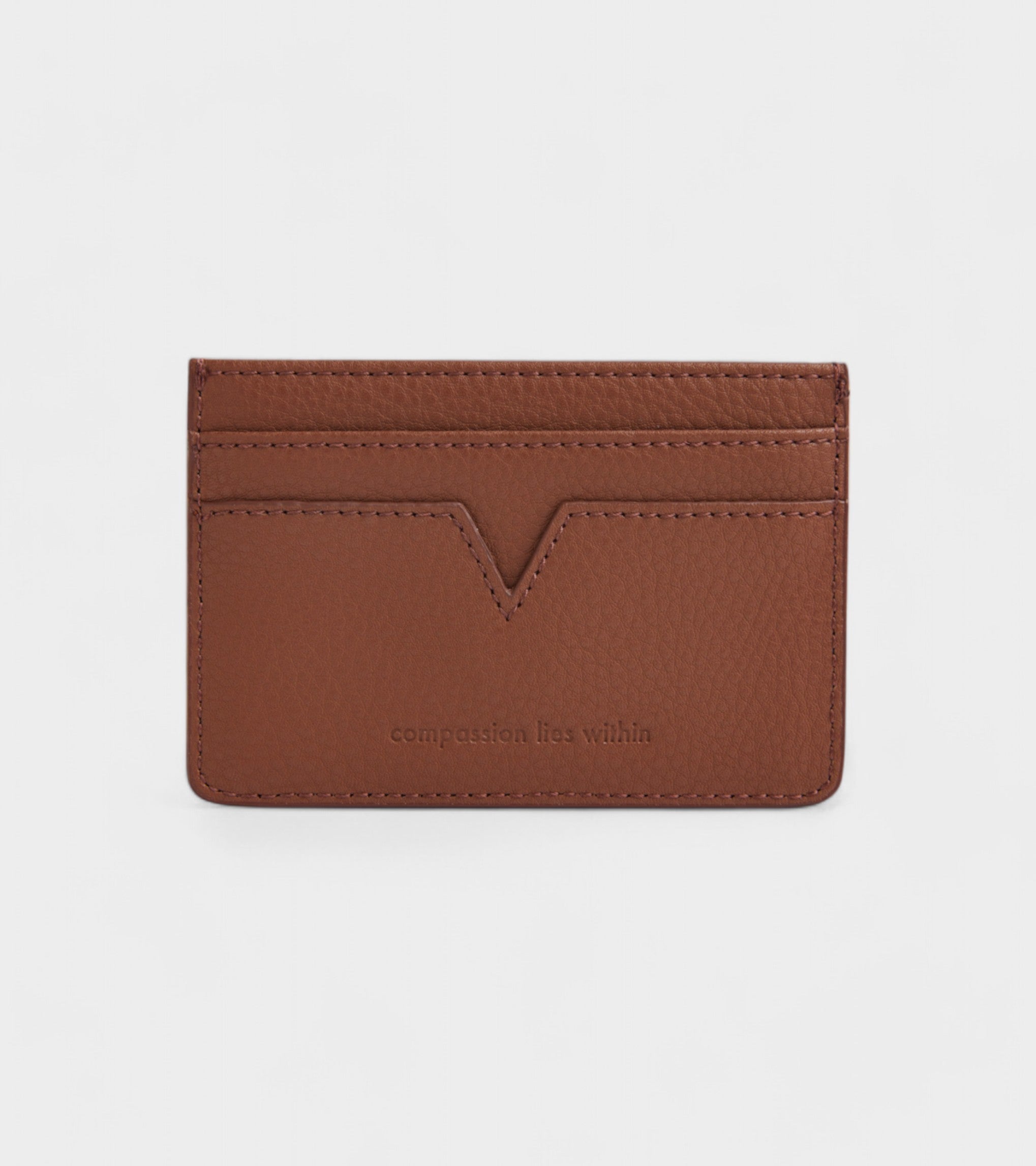 Elia Vegan Bio-Based Bamboo Leather Card Holder in Brown
