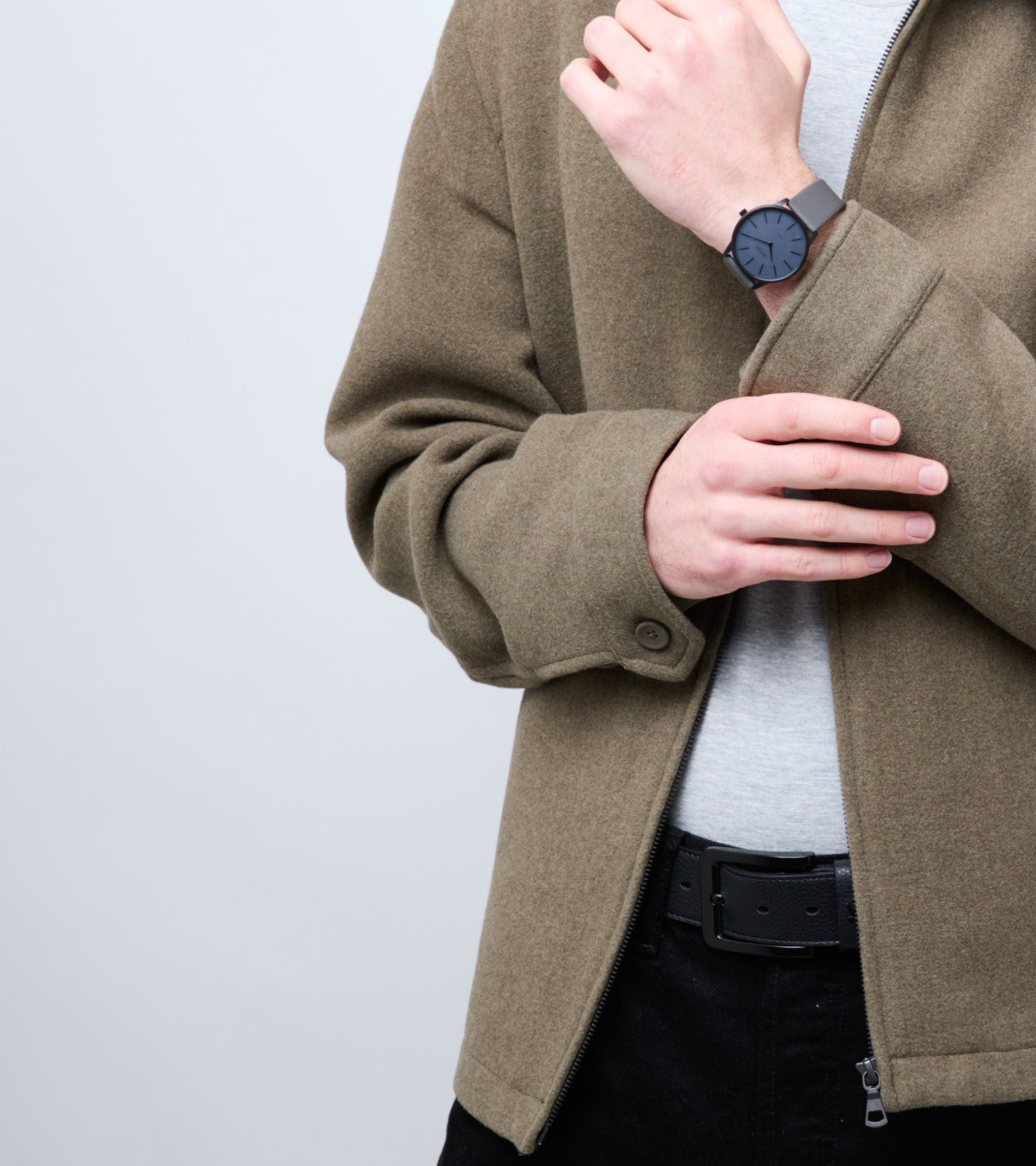 Marley Vegan Bio-Based Bamboo Classic Belt in Black