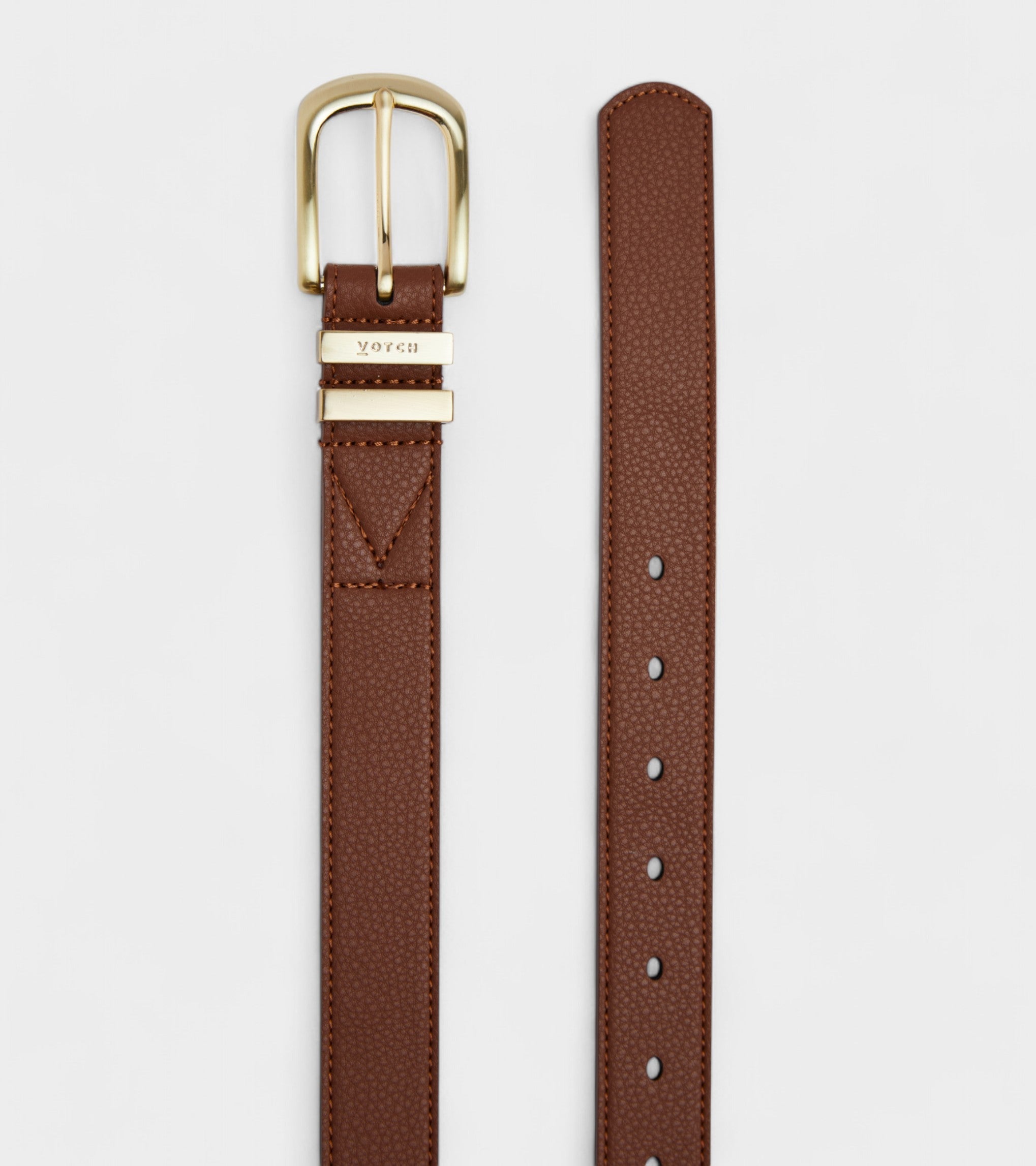 Olive Vegan Bio-Based Bamboo Classic Belt in Brown