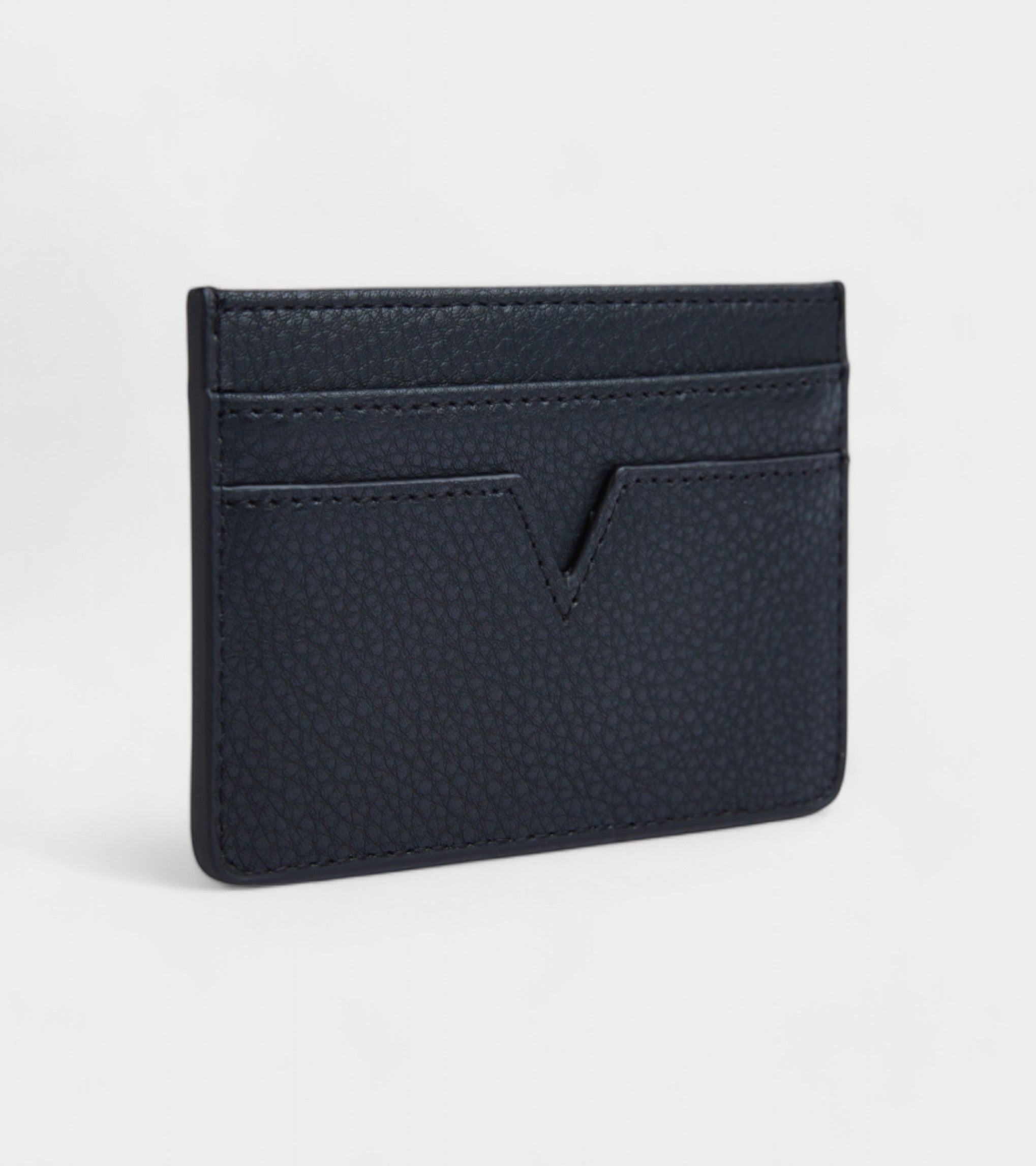 Sol Vegan Bio-Based Bamboo Leather Card Holder in Black