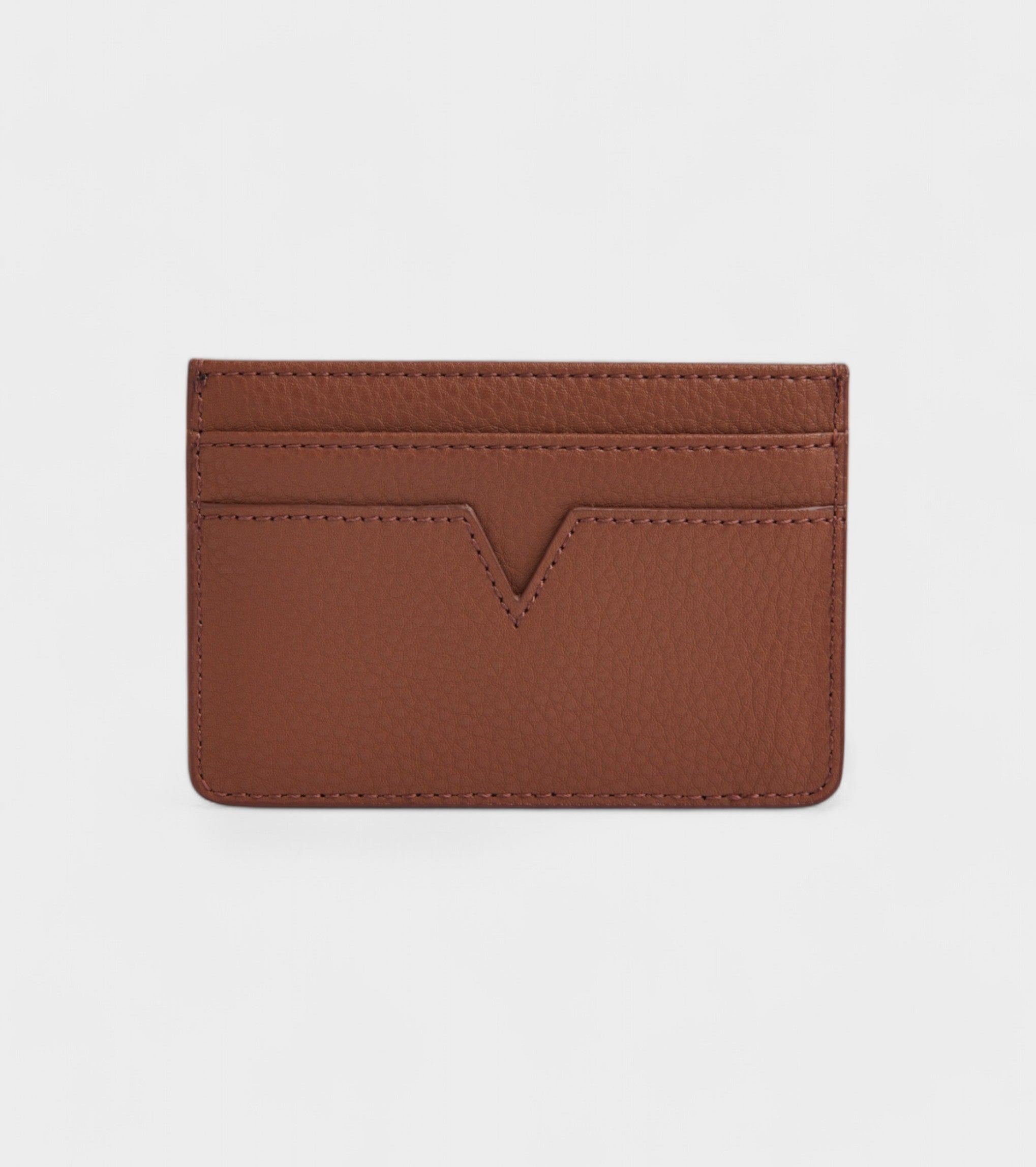 Sol Vegan Bio-Based Bamboo Leather Card Holder in Brown