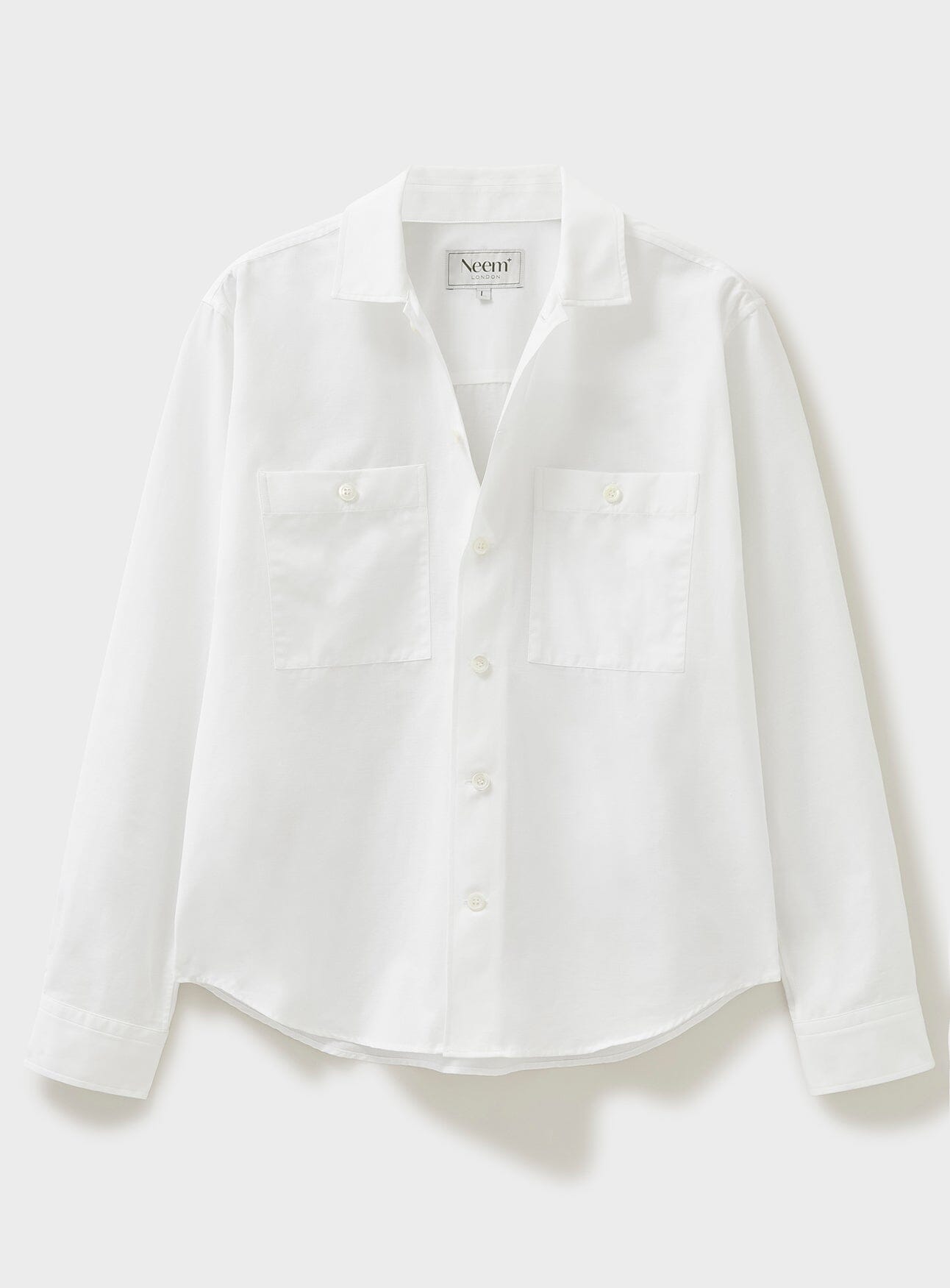 Recycled Italian White Double Pocket Shirt