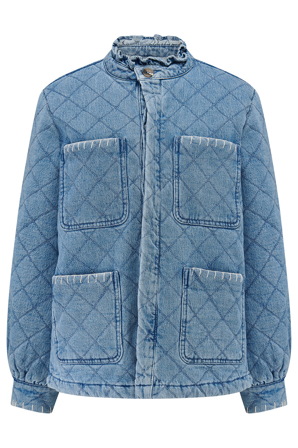Pablo Quilted Denim Jacket in Rodeo