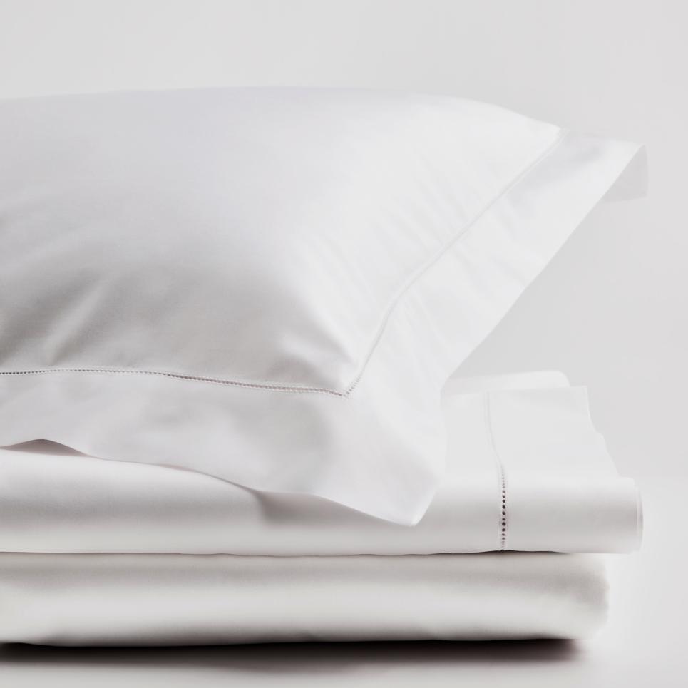 Hemstitch Oxford Pillowcase - White Collection