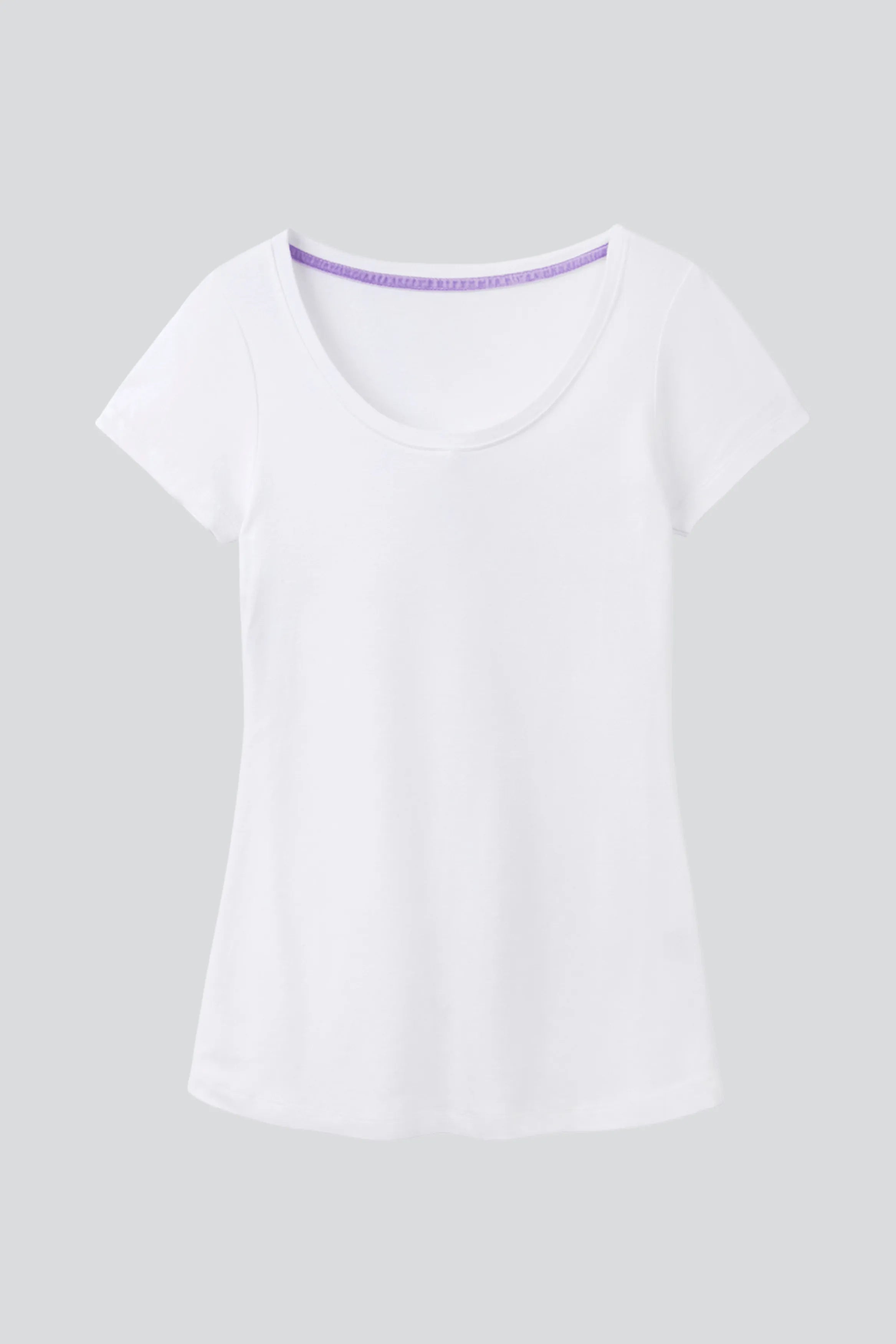 Scoop Neck Cotton Modal Blend T-Shirt