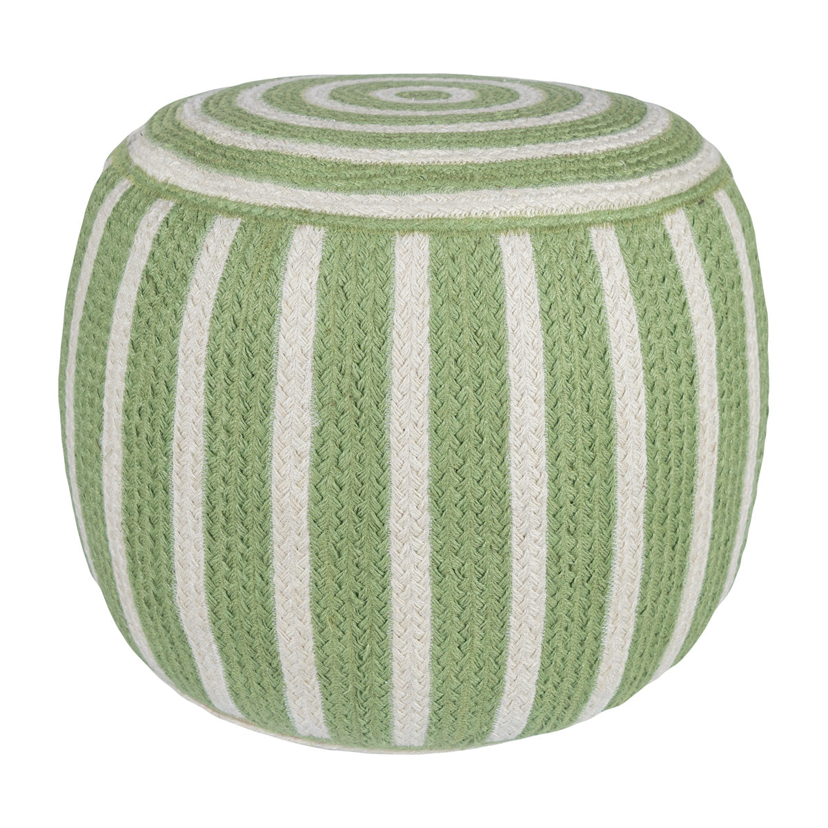 Jade Jute Pouffe Small