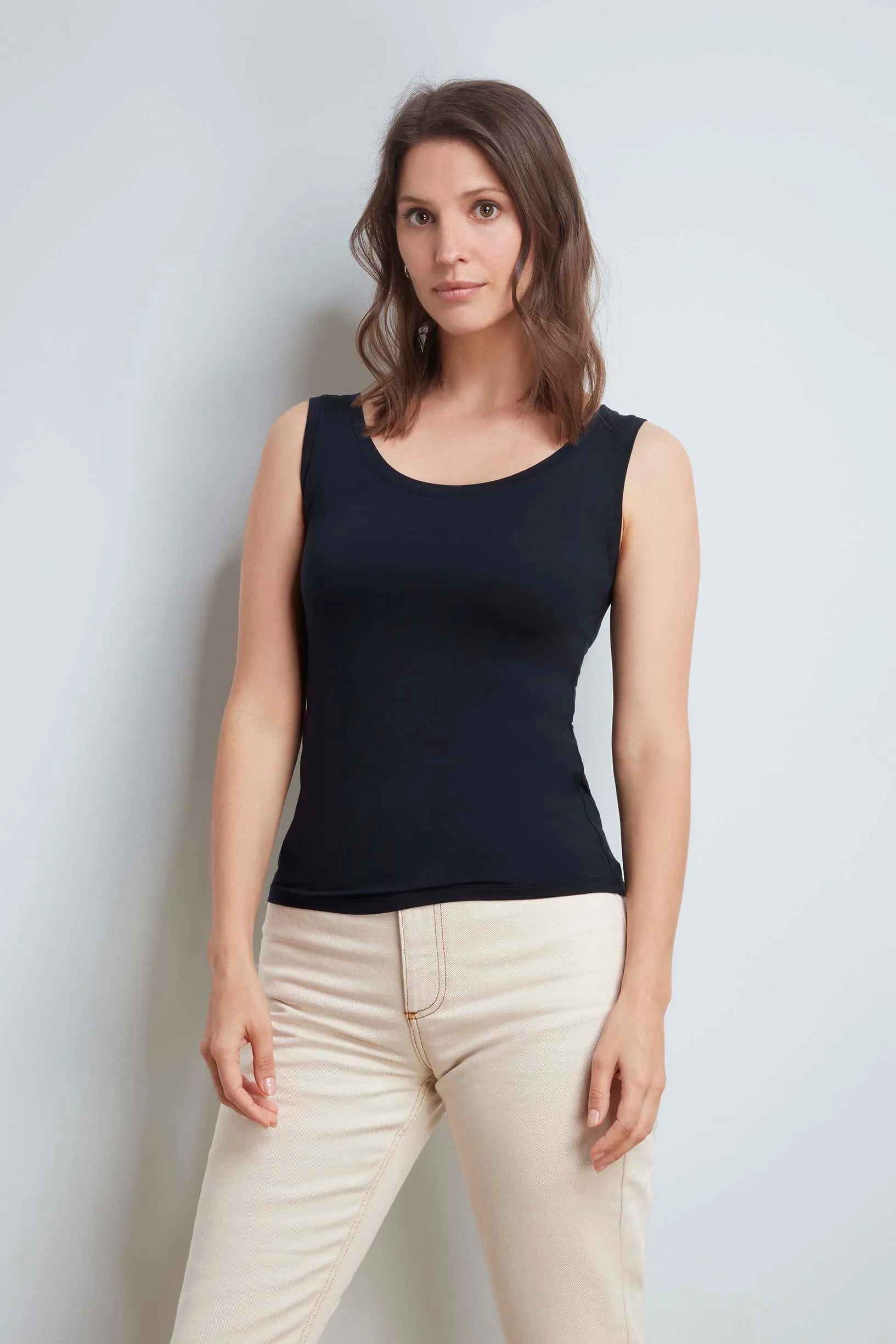 Sleeveless Micro Modal Vest Top